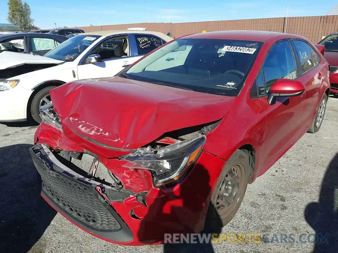 2 Photograph of a damaged car 5YFEPMAE3MP191623 TOYOTA COROLLA 2021