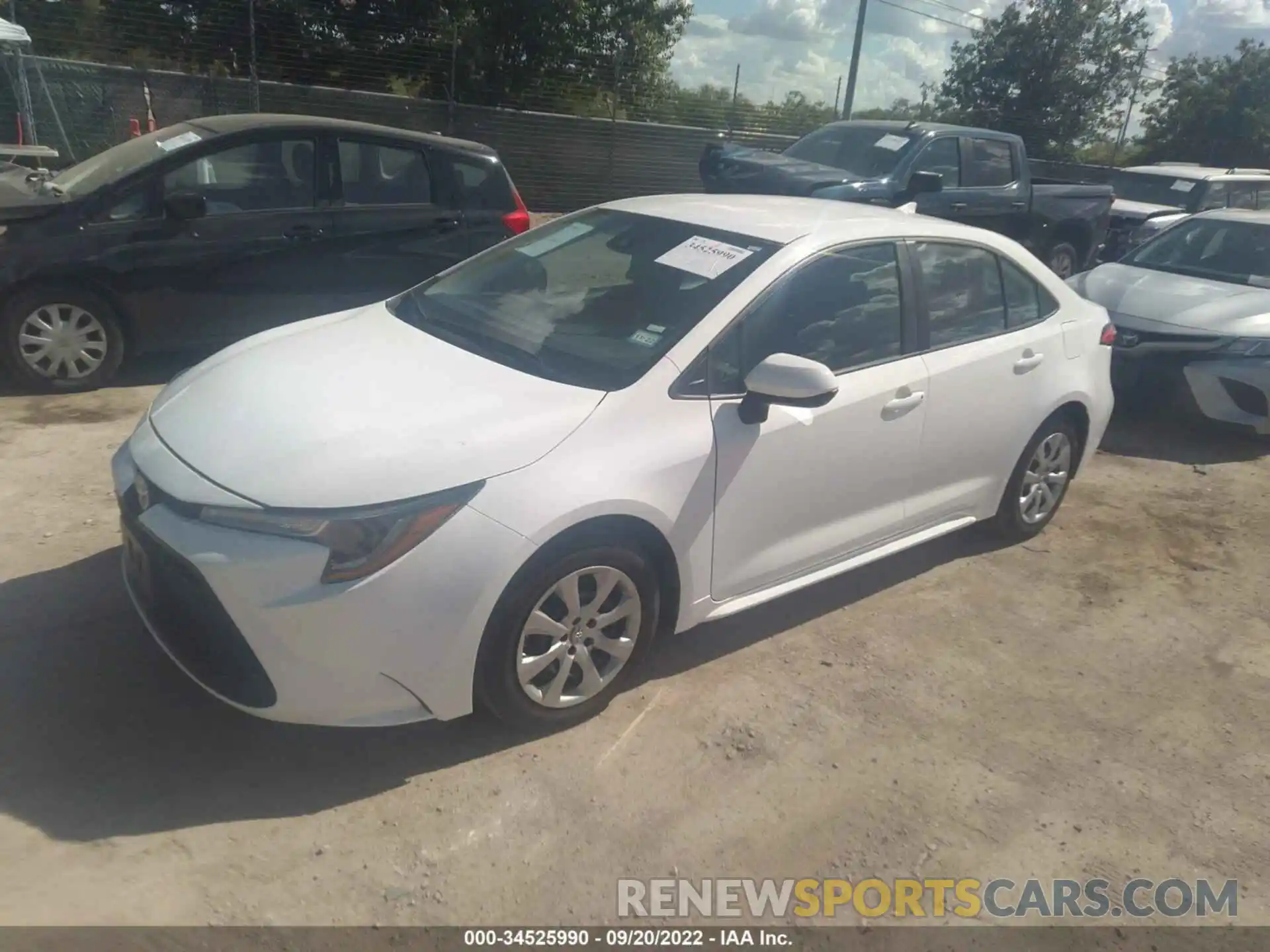 2 Photograph of a damaged car 5YFEPMAE3MP192741 TOYOTA COROLLA 2021