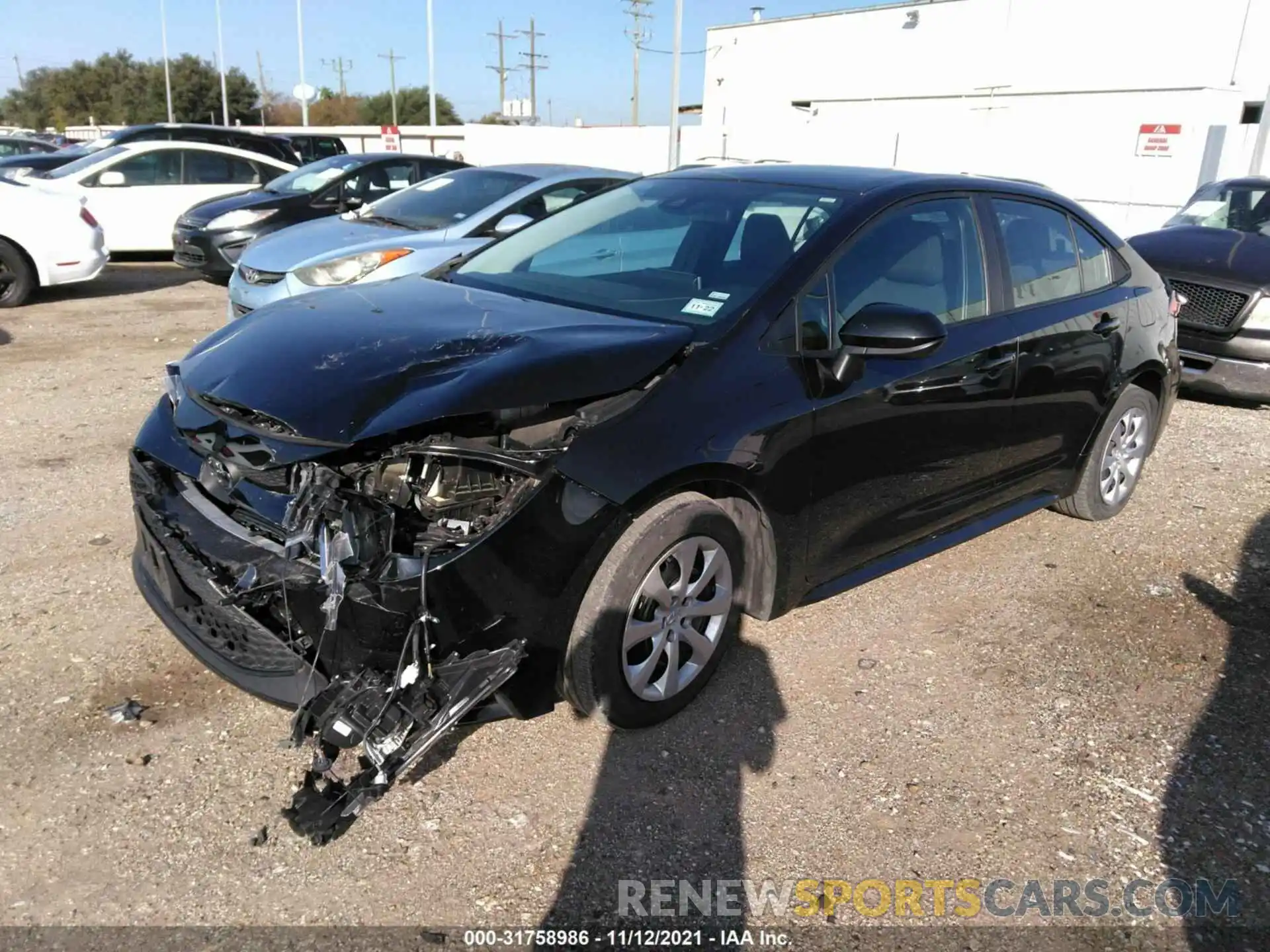 2 Photograph of a damaged car 5YFEPMAE3MP193081 TOYOTA COROLLA 2021