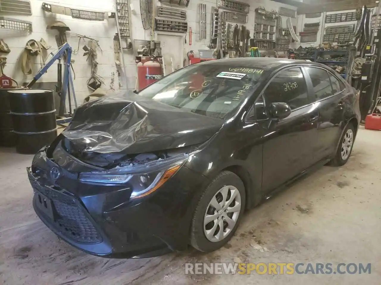 2 Photograph of a damaged car 5YFEPMAE3MP193730 TOYOTA COROLLA 2021