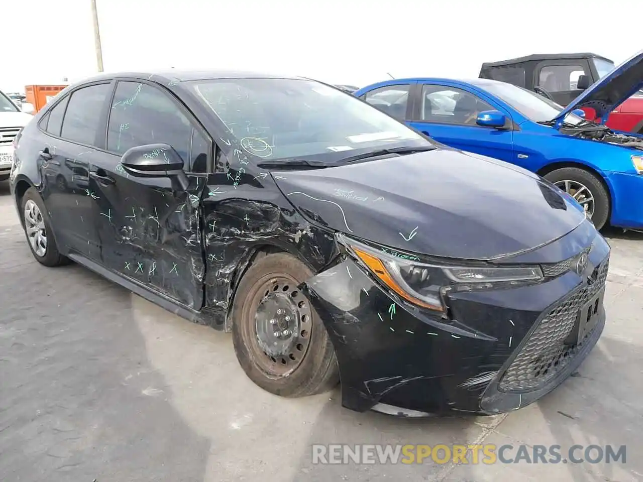 1 Photograph of a damaged car 5YFEPMAE3MP195297 TOYOTA COROLLA 2021