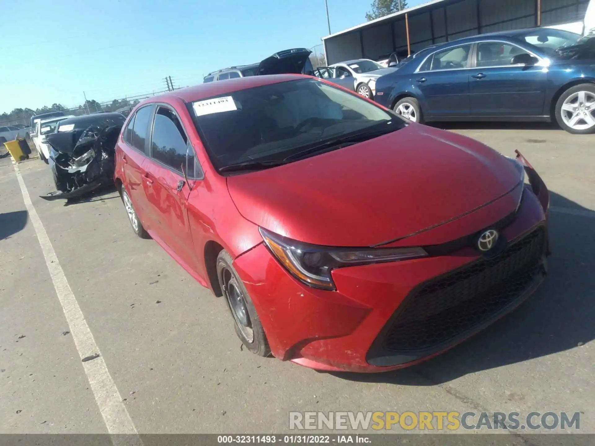 1 Photograph of a damaged car 5YFEPMAE3MP195591 TOYOTA COROLLA 2021