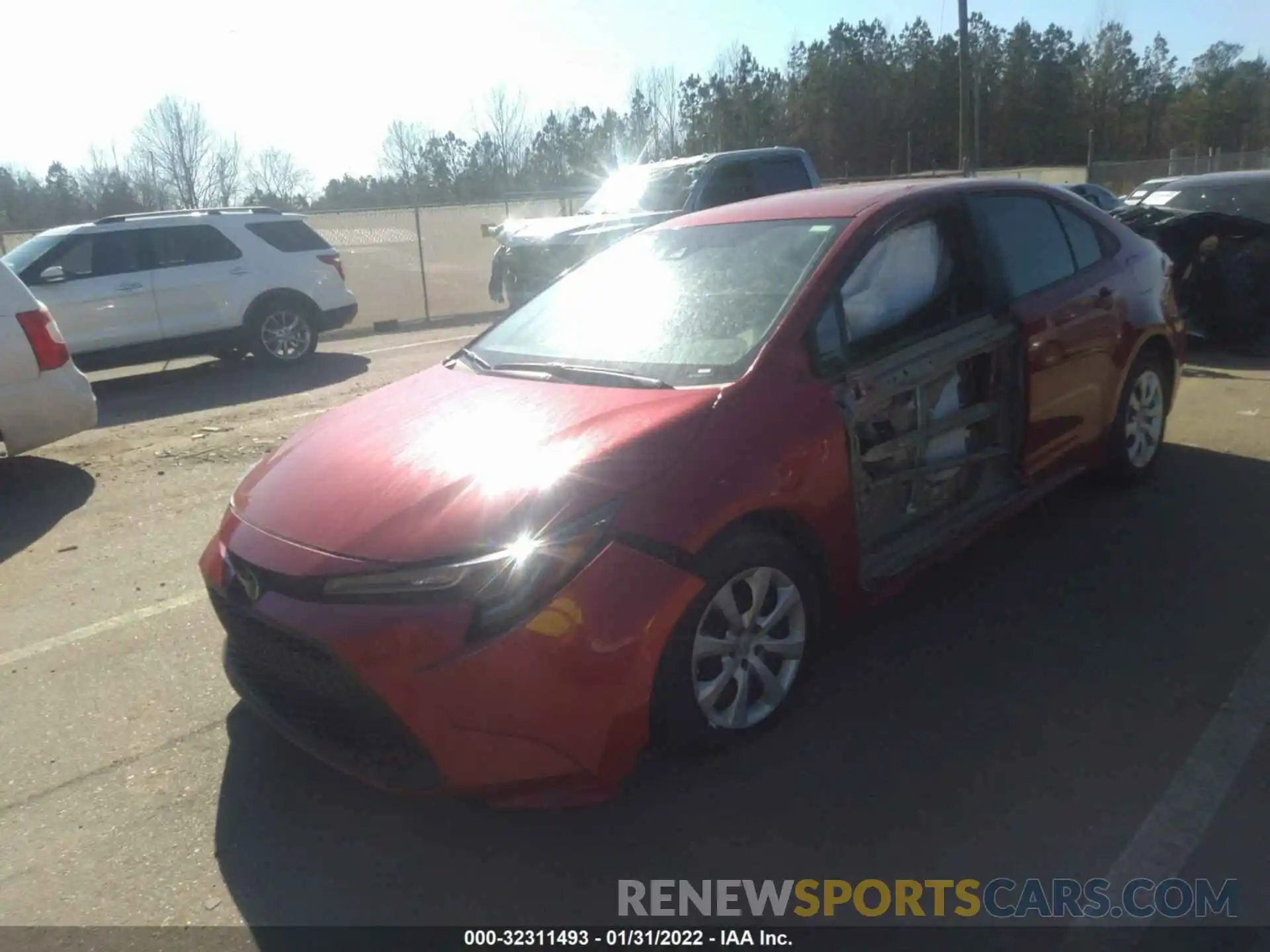 2 Photograph of a damaged car 5YFEPMAE3MP195591 TOYOTA COROLLA 2021