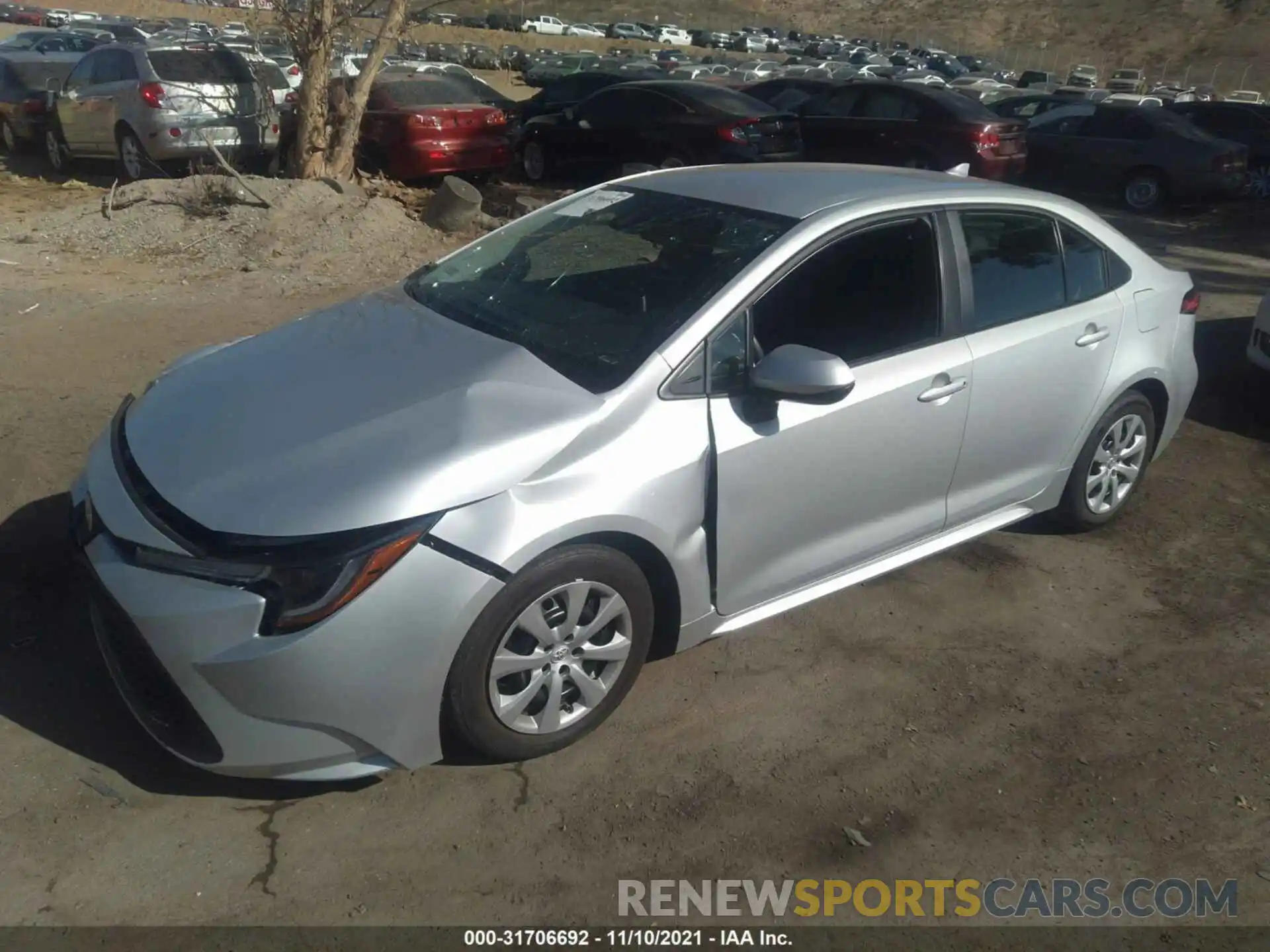 2 Photograph of a damaged car 5YFEPMAE3MP195669 TOYOTA COROLLA 2021