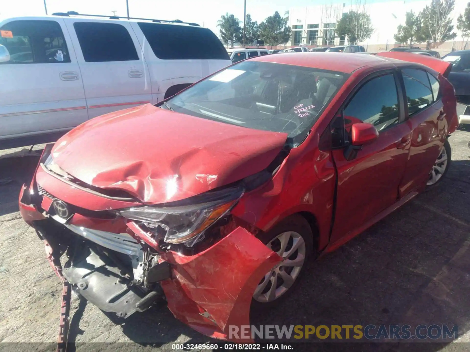 2 Photograph of a damaged car 5YFEPMAE3MP197339 TOYOTA COROLLA 2021