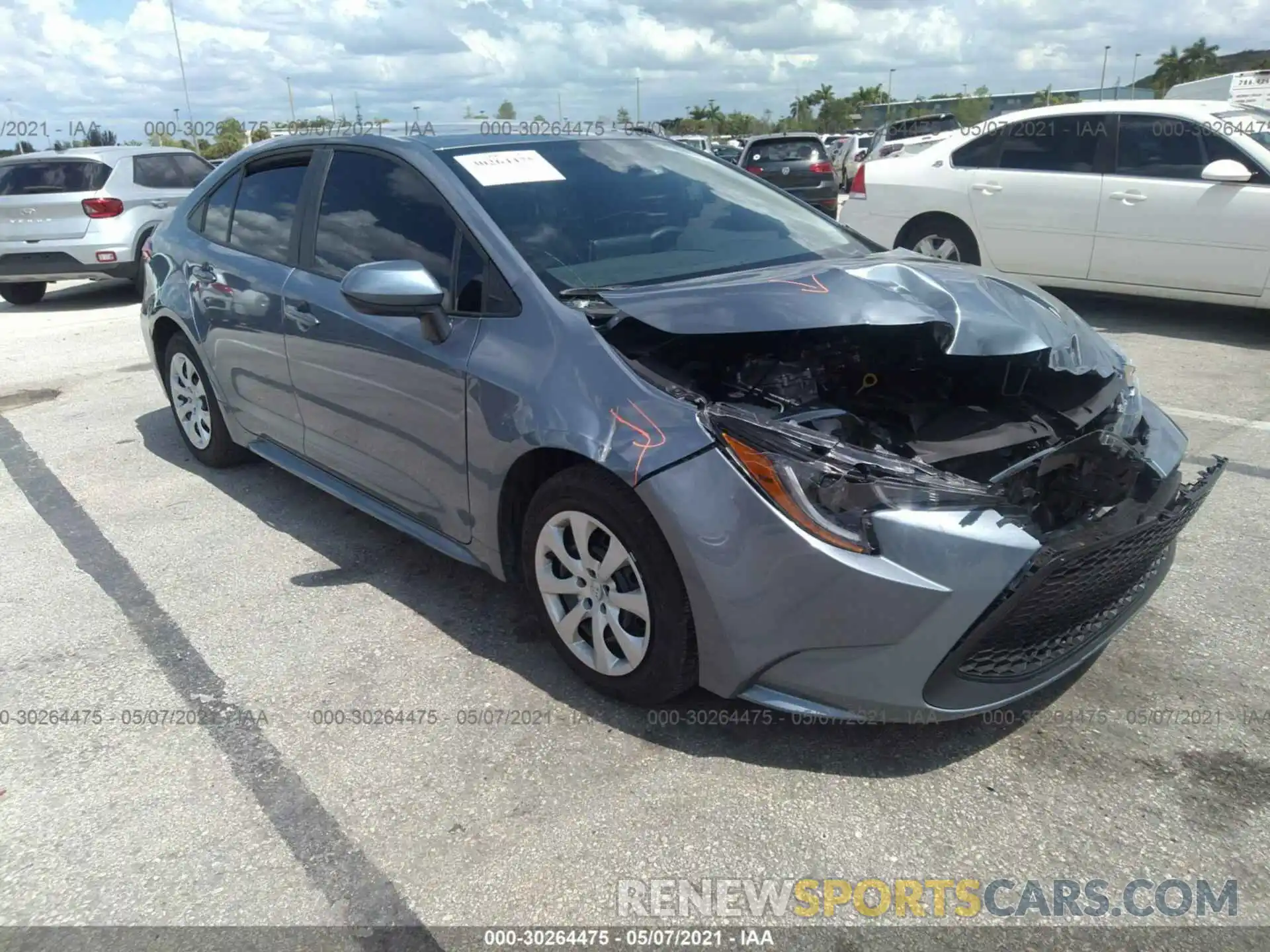 1 Photograph of a damaged car 5YFEPMAE3MP199558 TOYOTA COROLLA 2021