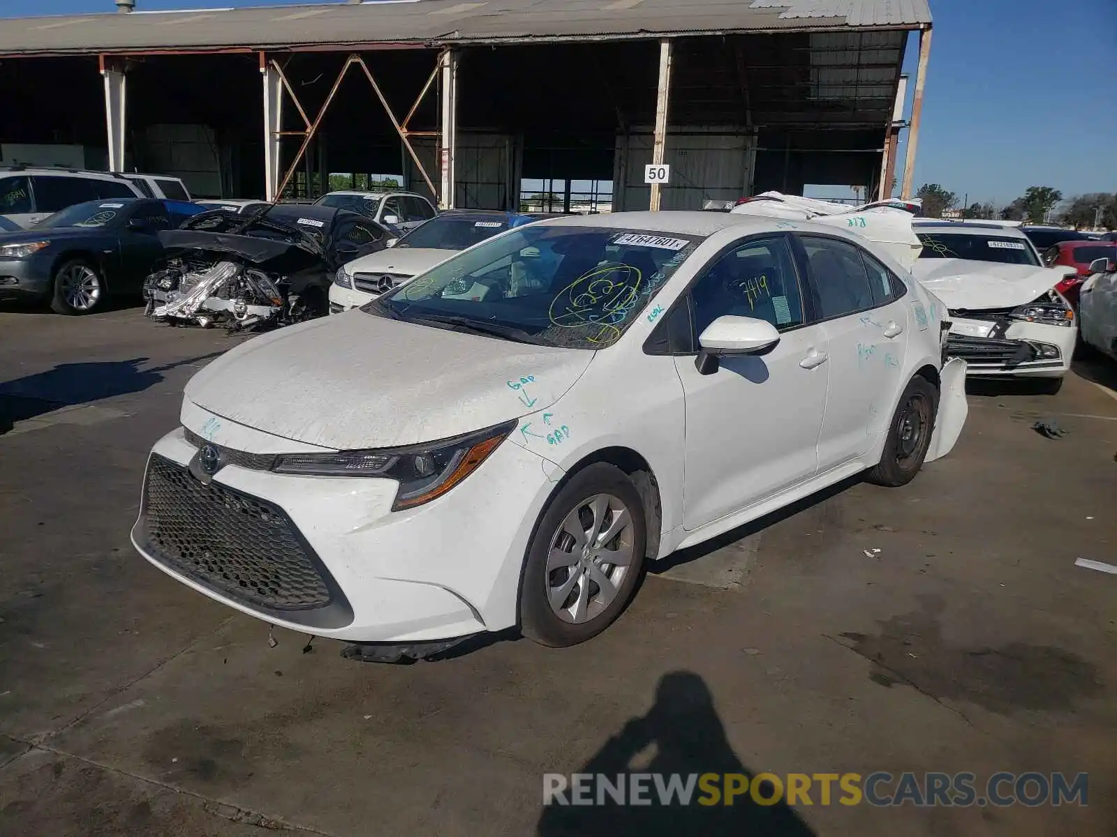 2 Photograph of a damaged car 5YFEPMAE3MP200353 TOYOTA COROLLA 2021