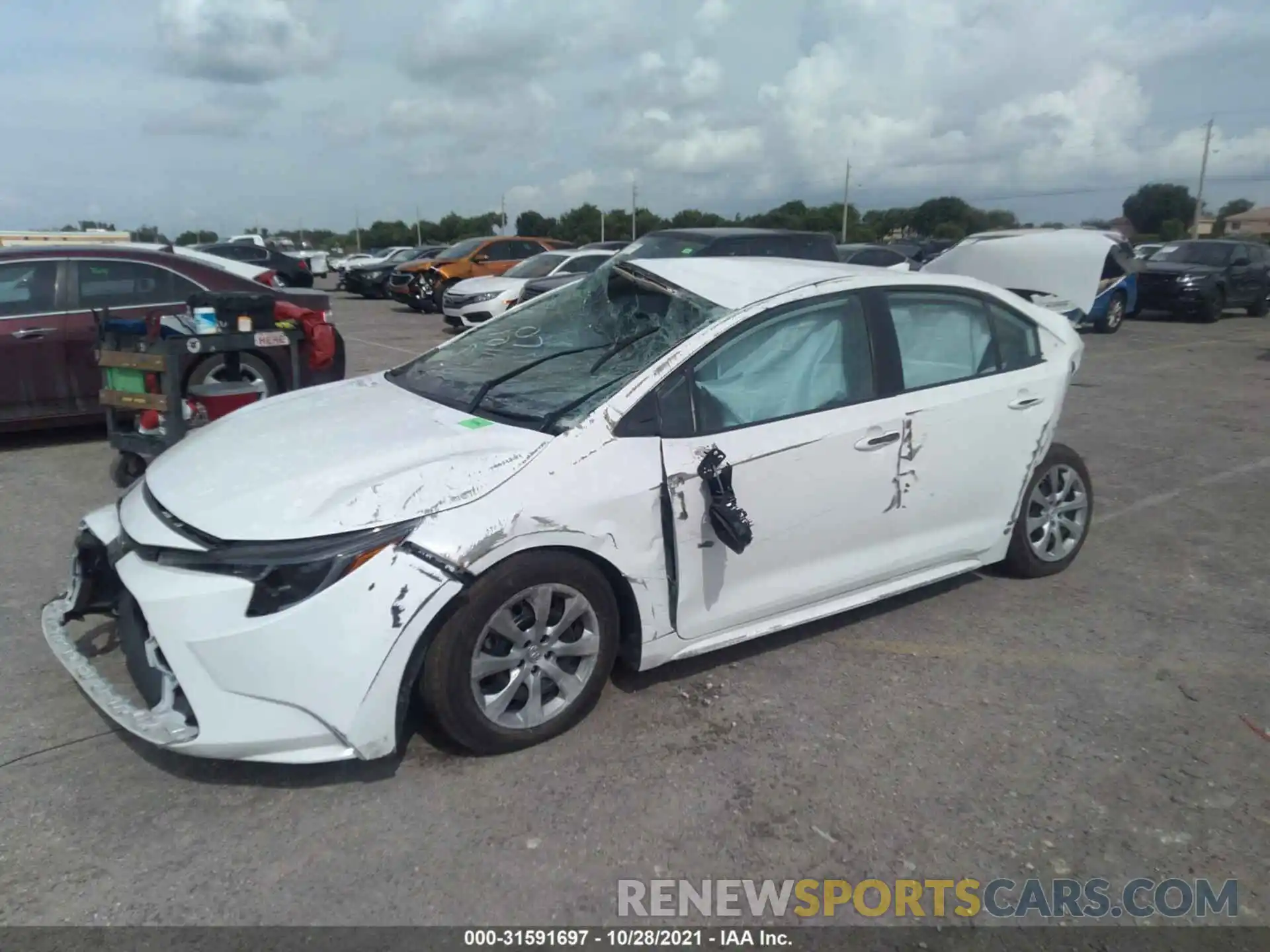 2 Photograph of a damaged car 5YFEPMAE3MP200739 TOYOTA COROLLA 2021