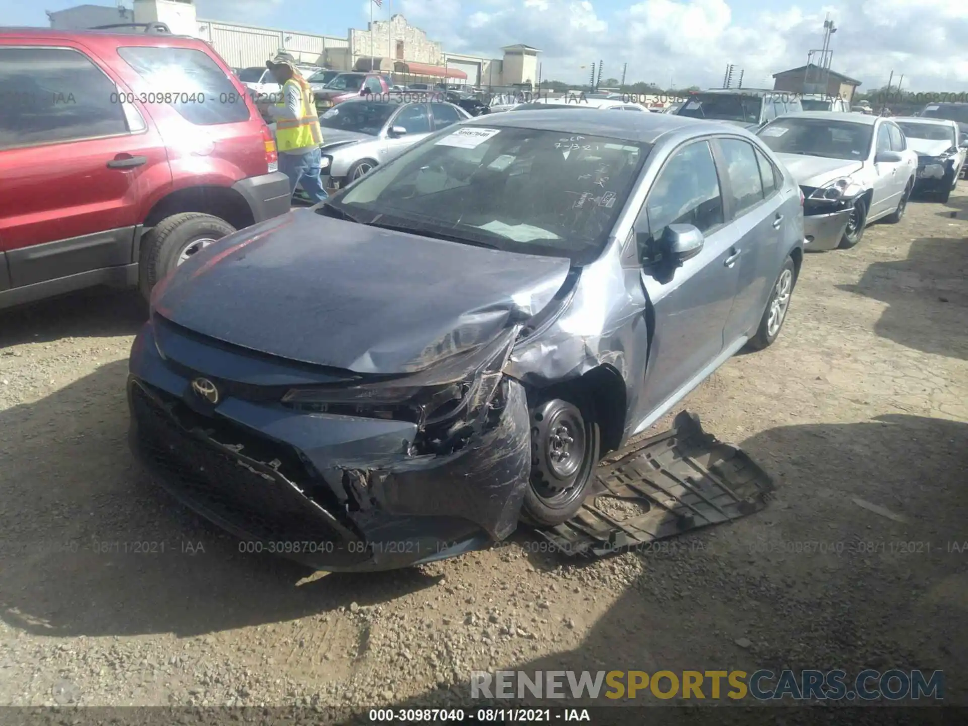 2 Photograph of a damaged car 5YFEPMAE3MP205438 TOYOTA COROLLA 2021