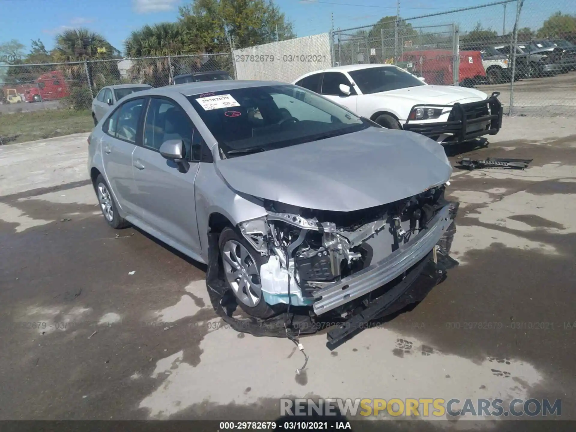 1 Photograph of a damaged car 5YFEPMAE3MP206881 TOYOTA COROLLA 2021