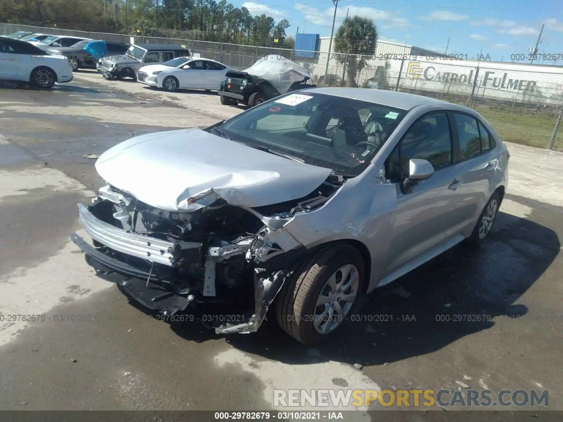 2 Photograph of a damaged car 5YFEPMAE3MP206881 TOYOTA COROLLA 2021