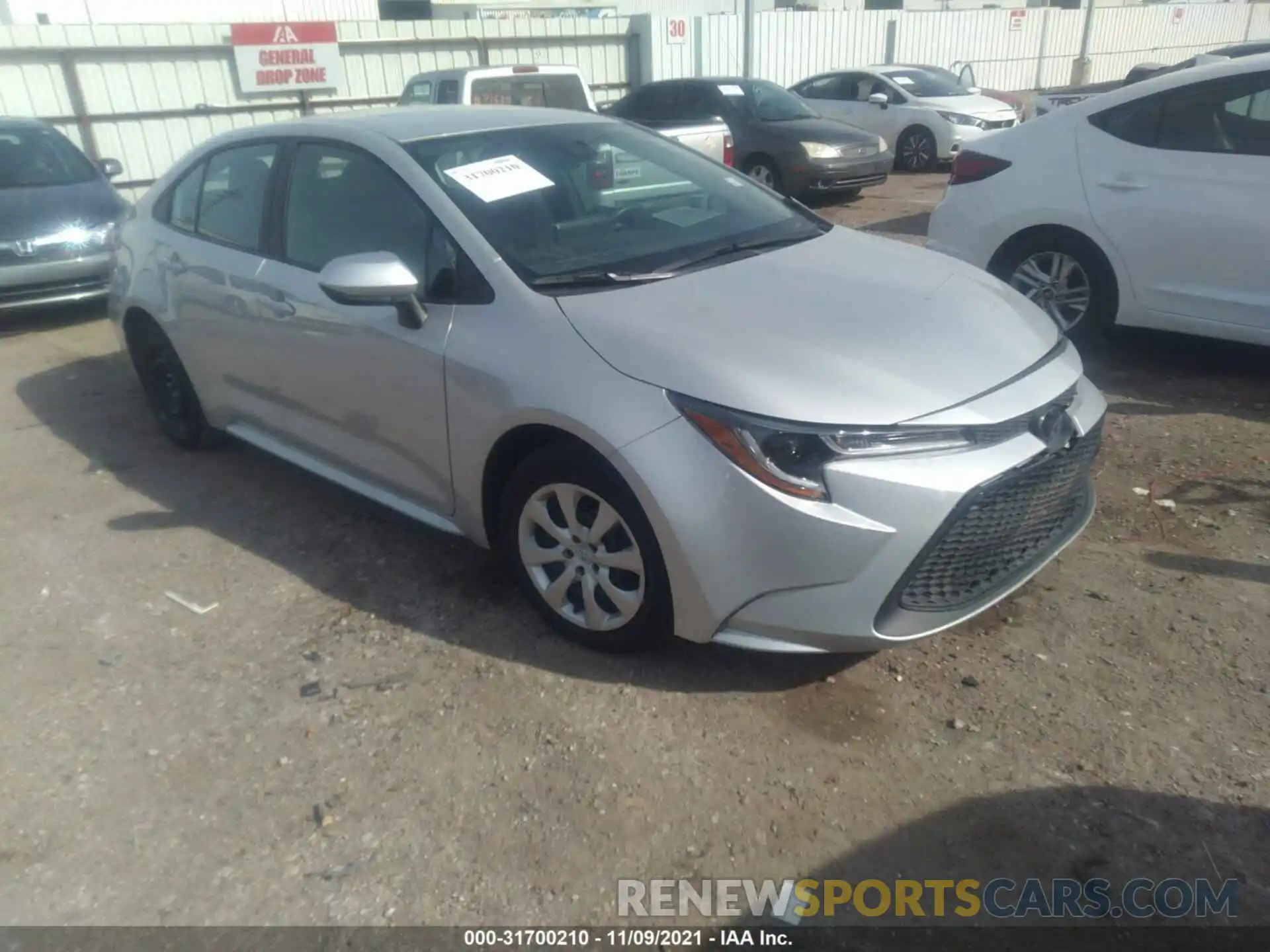 1 Photograph of a damaged car 5YFEPMAE3MP207500 TOYOTA COROLLA 2021