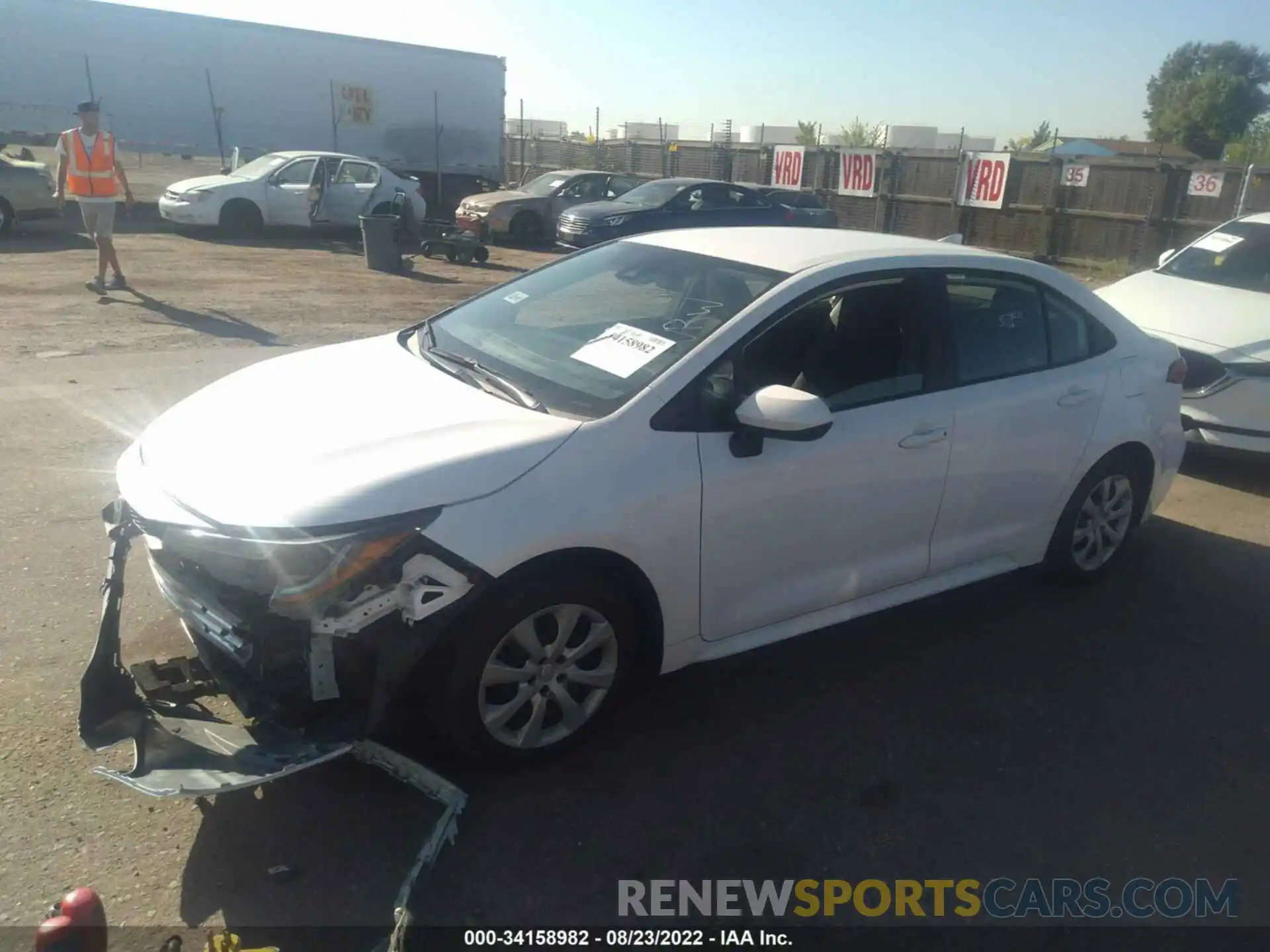 2 Photograph of a damaged car 5YFEPMAE3MP208033 TOYOTA COROLLA 2021