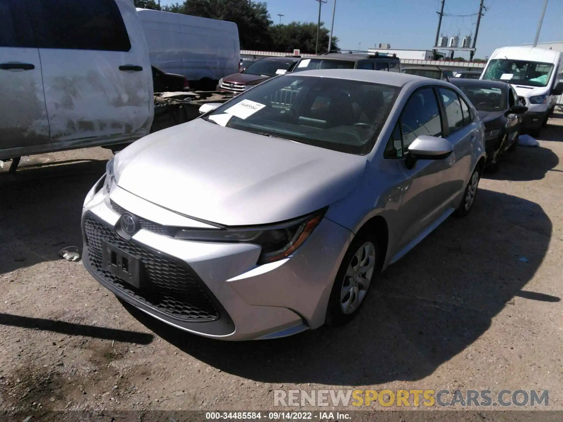 2 Photograph of a damaged car 5YFEPMAE3MP209585 TOYOTA COROLLA 2021