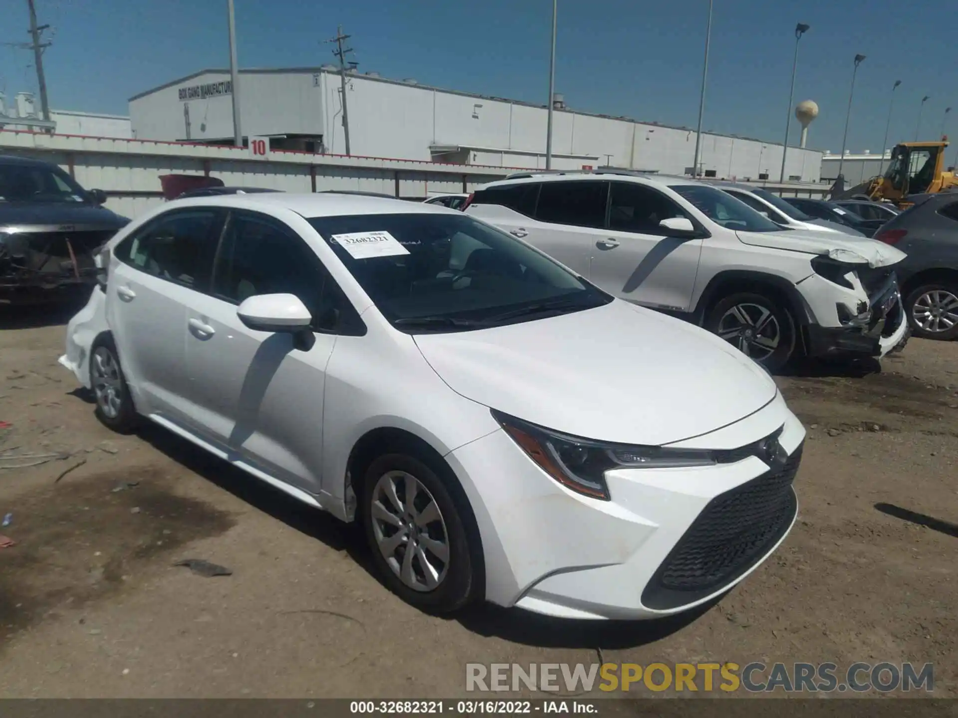 1 Photograph of a damaged car 5YFEPMAE3MP210106 TOYOTA COROLLA 2021