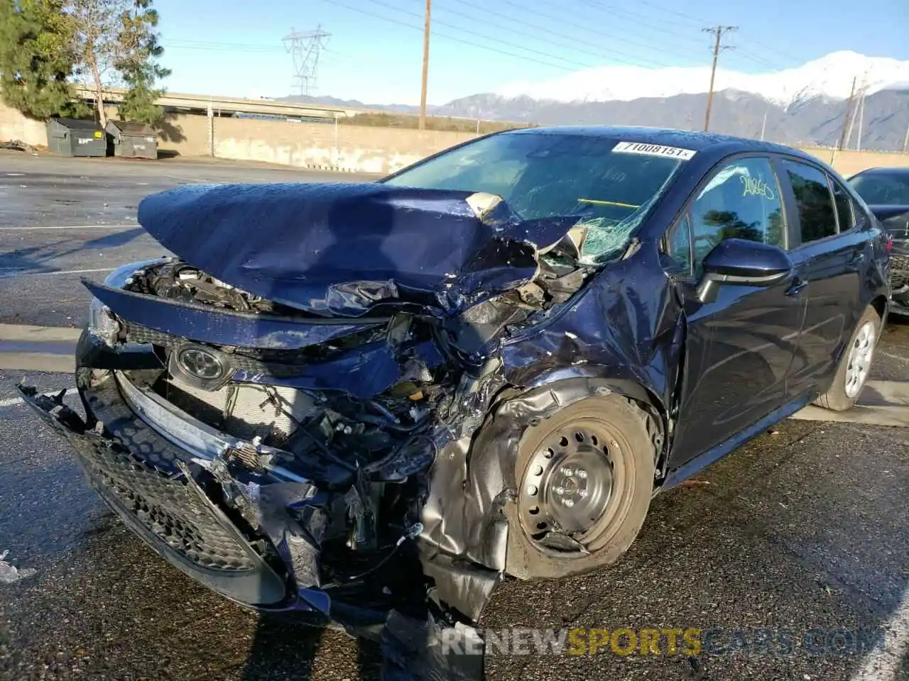 2 Photograph of a damaged car 5YFEPMAE3MP211546 TOYOTA COROLLA 2021