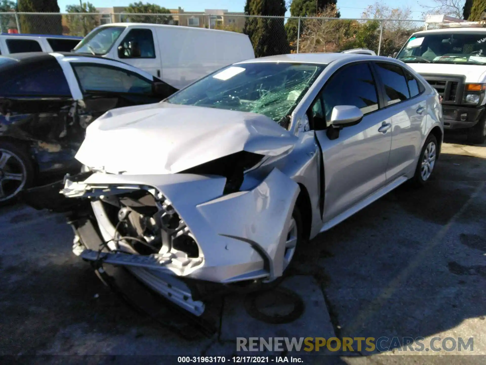 2 Photograph of a damaged car 5YFEPMAE3MP211918 TOYOTA COROLLA 2021