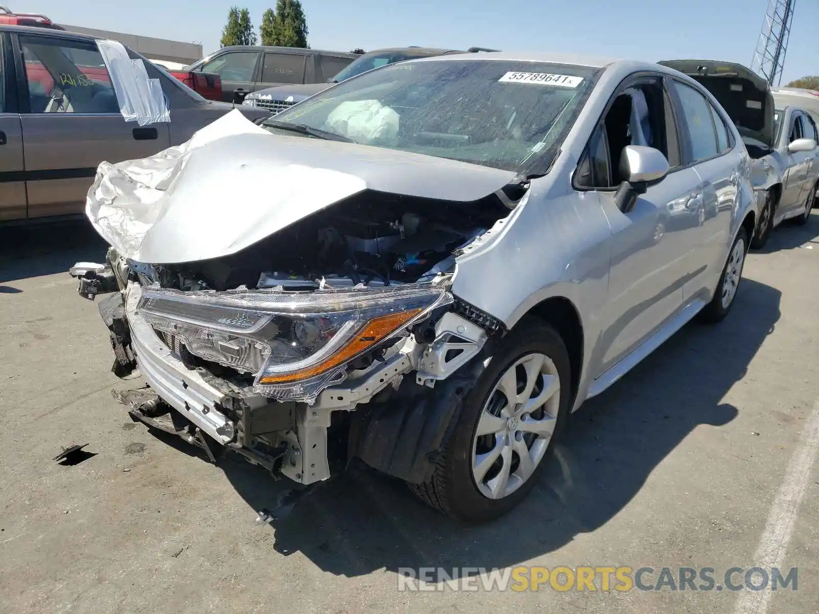 2 Photograph of a damaged car 5YFEPMAE3MP214155 TOYOTA COROLLA 2021