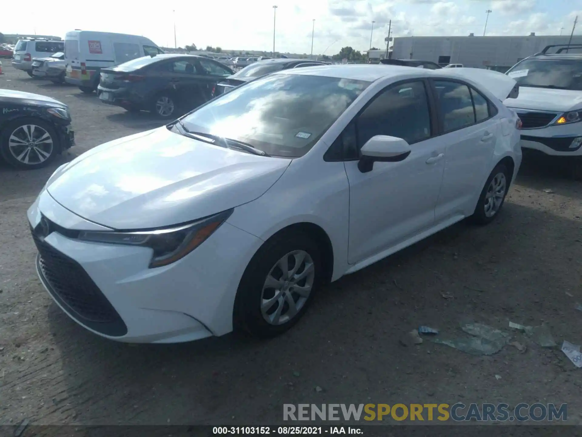 2 Photograph of a damaged car 5YFEPMAE3MP217007 TOYOTA COROLLA 2021