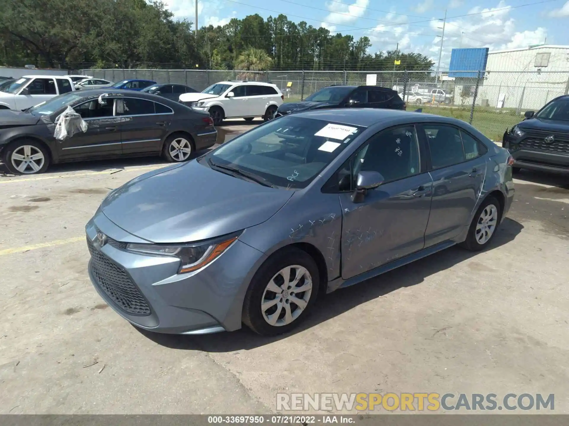 2 Photograph of a damaged car 5YFEPMAE3MP218447 TOYOTA COROLLA 2021