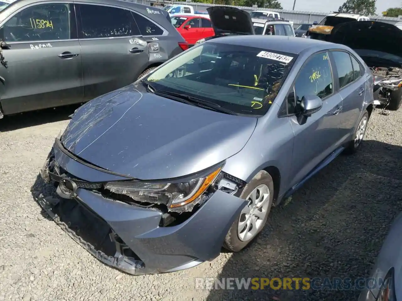 2 Photograph of a damaged car 5YFEPMAE3MP218917 TOYOTA COROLLA 2021