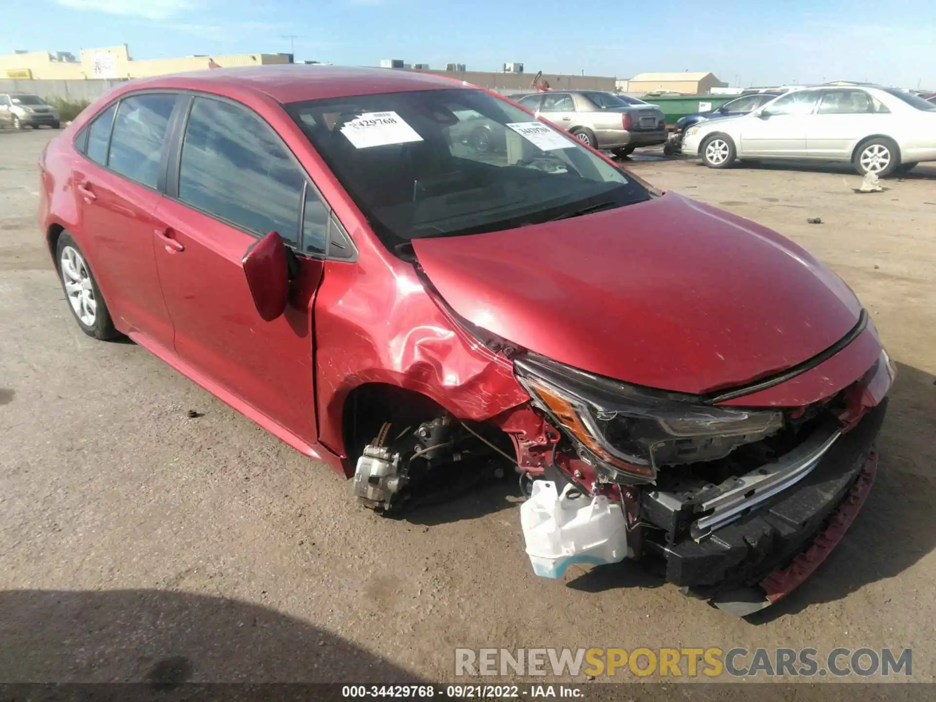 1 Photograph of a damaged car 5YFEPMAE3MP218920 TOYOTA COROLLA 2021