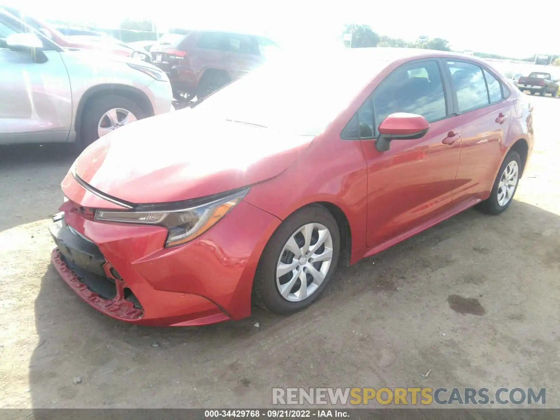 2 Photograph of a damaged car 5YFEPMAE3MP218920 TOYOTA COROLLA 2021