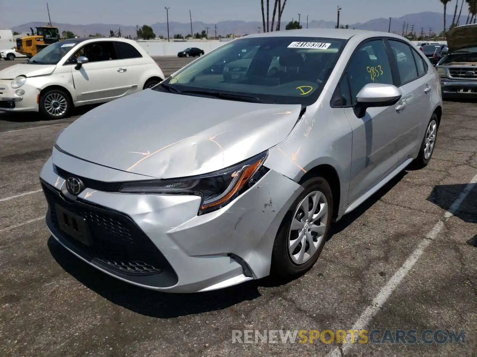 2 Photograph of a damaged car 5YFEPMAE3MP224099 TOYOTA COROLLA 2021