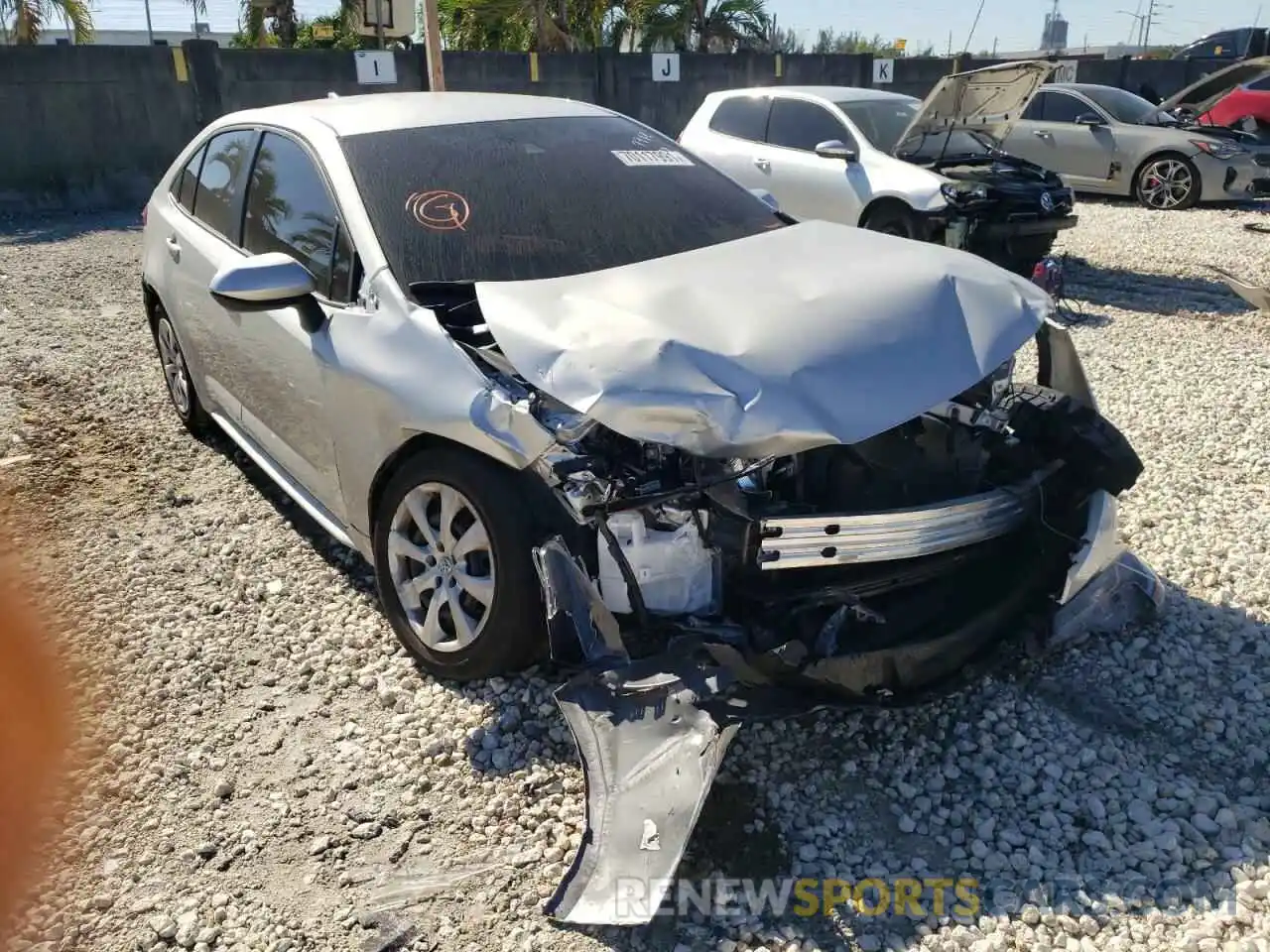 1 Photograph of a damaged car 5YFEPMAE3MP224992 TOYOTA COROLLA 2021