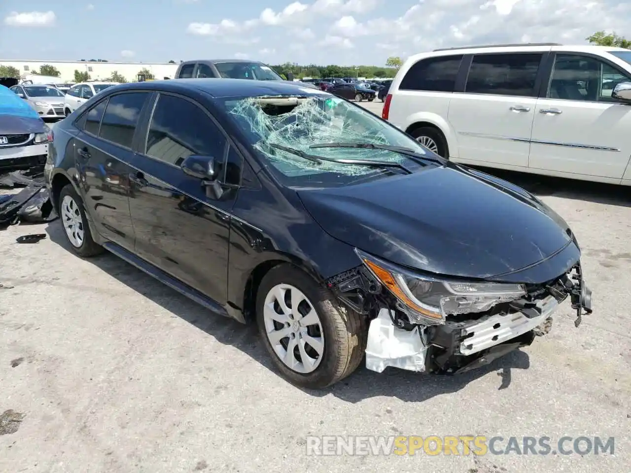 1 Photograph of a damaged car 5YFEPMAE3MP227438 TOYOTA COROLLA 2021