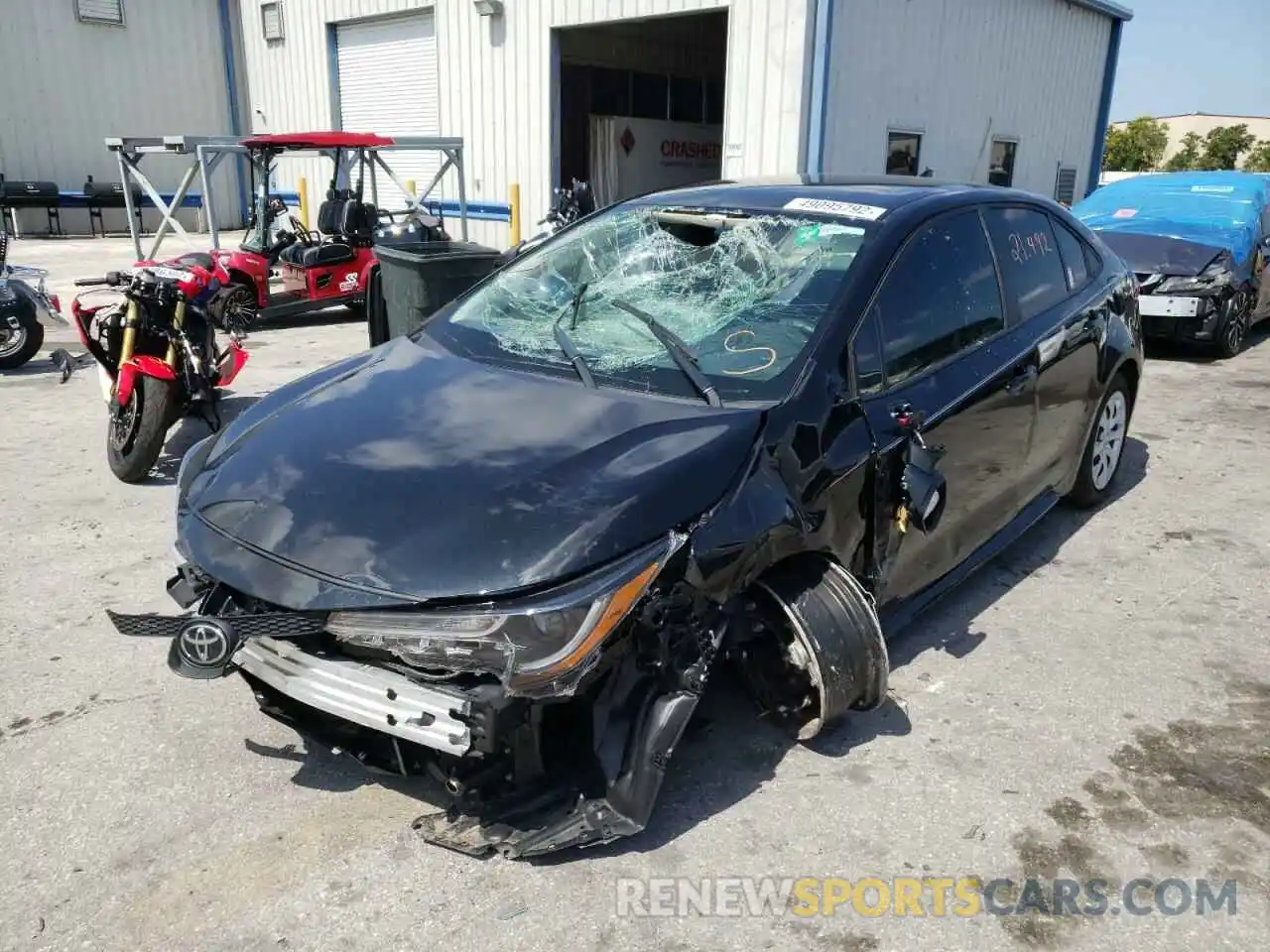 2 Photograph of a damaged car 5YFEPMAE3MP227438 TOYOTA COROLLA 2021