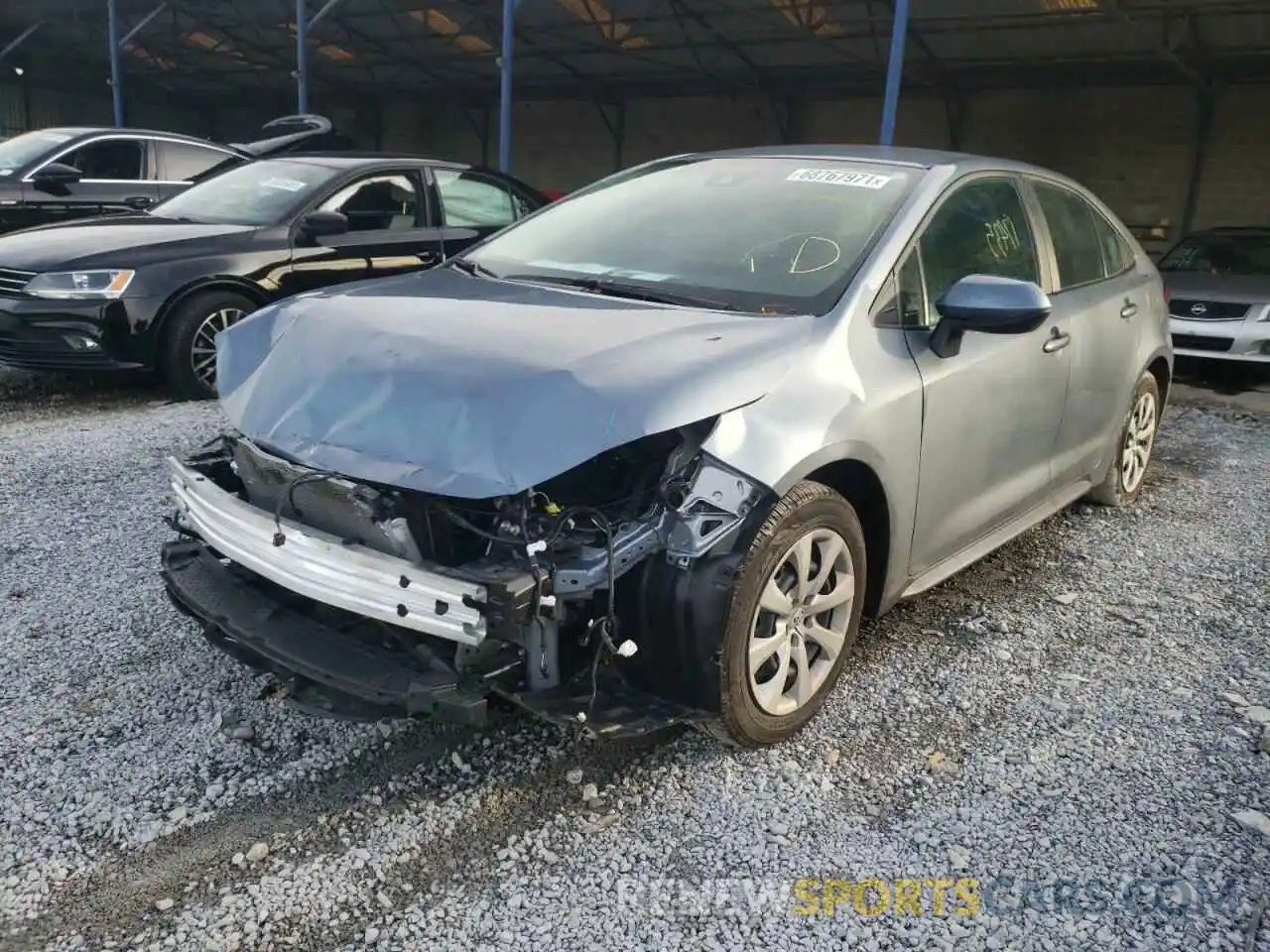 2 Photograph of a damaged car 5YFEPMAE3MP227858 TOYOTA COROLLA 2021