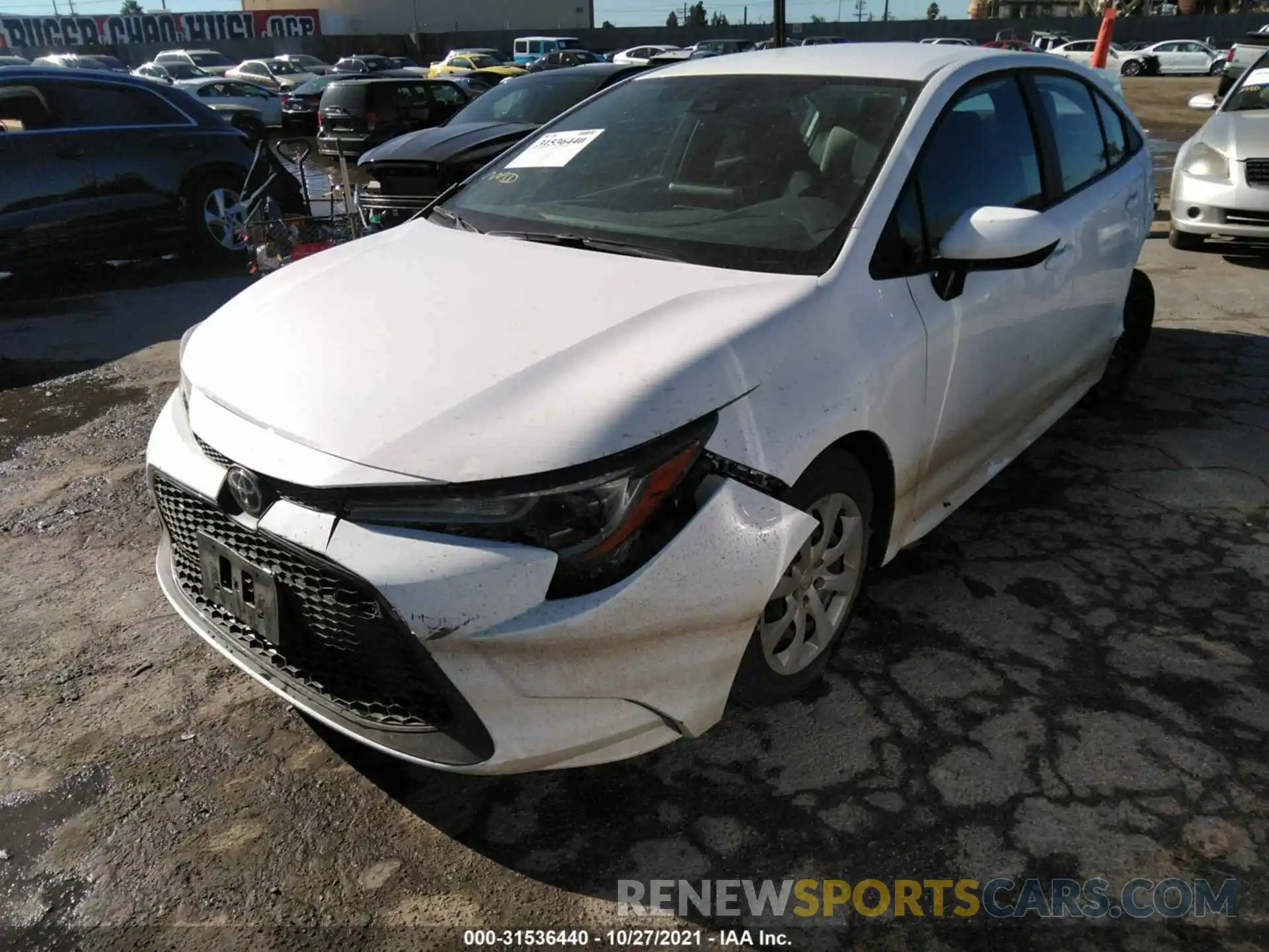 2 Photograph of a damaged car 5YFEPMAE3MP229819 TOYOTA COROLLA 2021