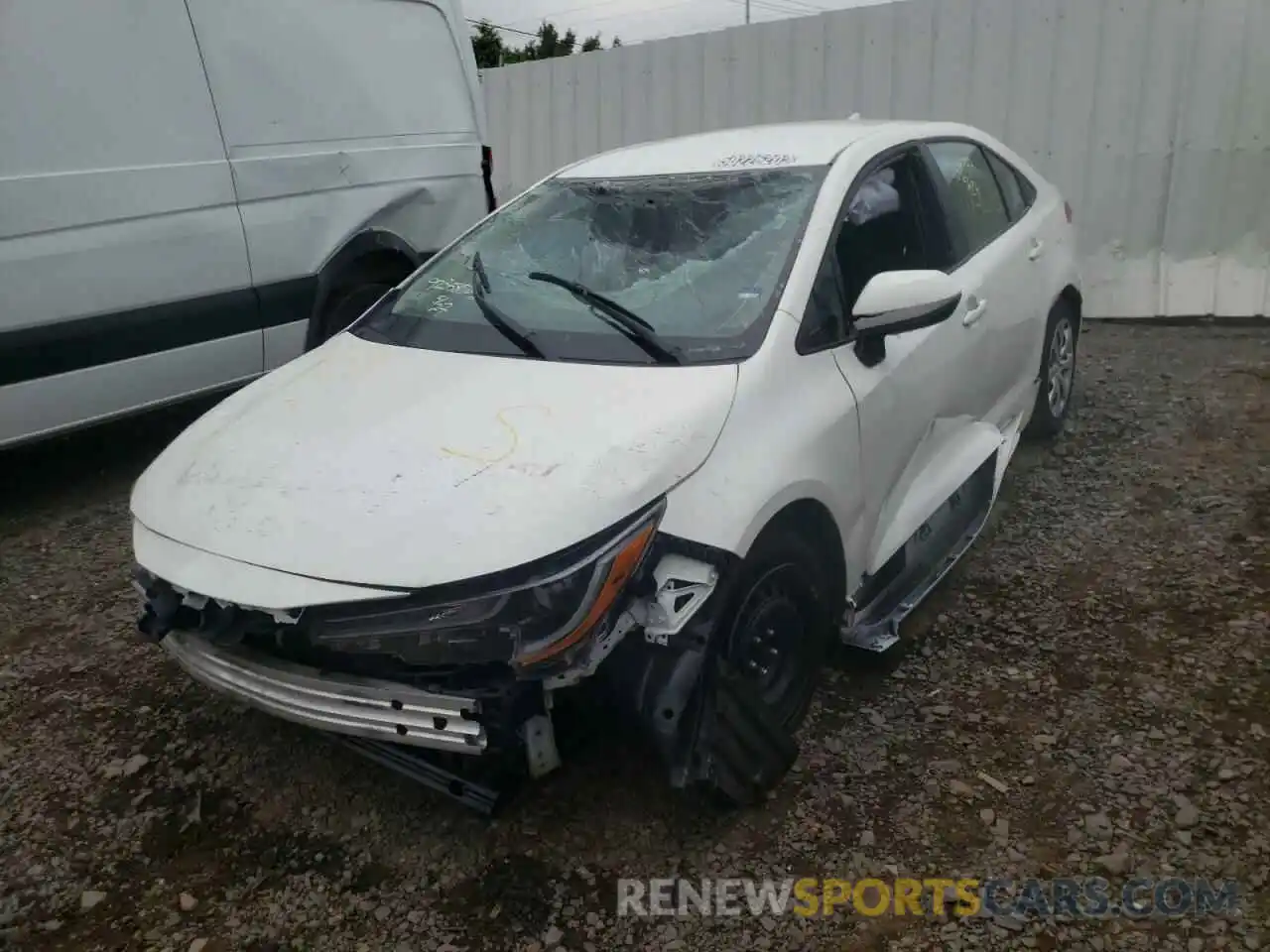 2 Photograph of a damaged car 5YFEPMAE3MP232848 TOYOTA COROLLA 2021