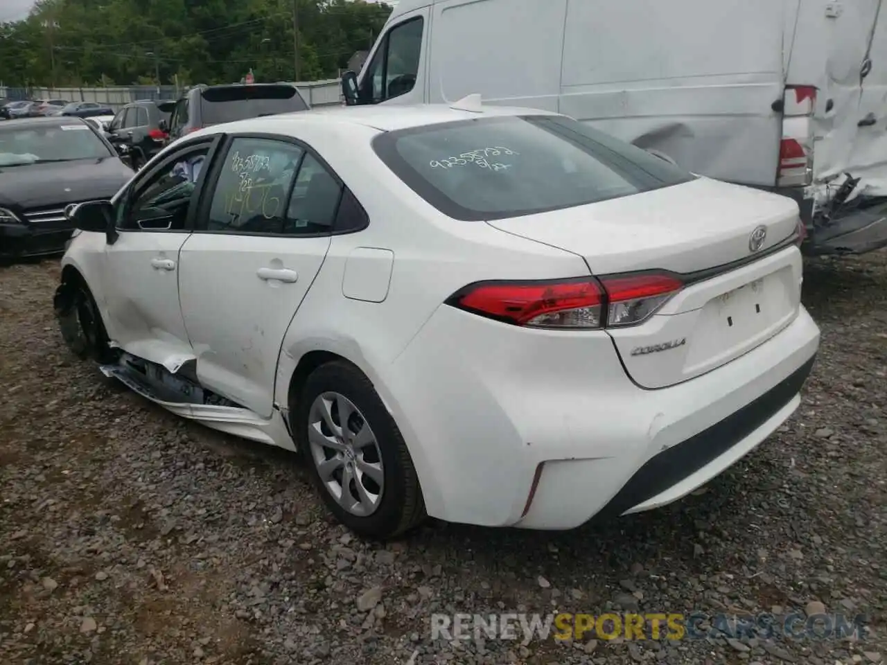 3 Photograph of a damaged car 5YFEPMAE3MP232848 TOYOTA COROLLA 2021