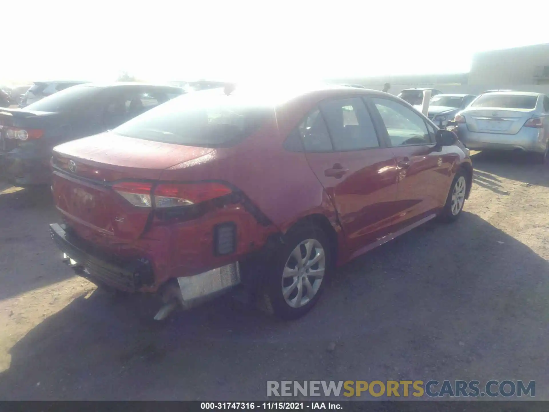 4 Photograph of a damaged car 5YFEPMAE3MP233451 TOYOTA COROLLA 2021