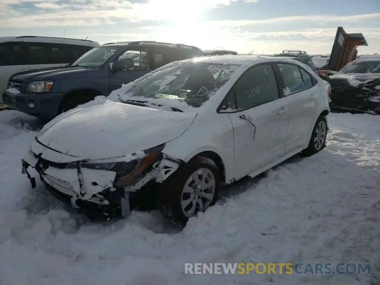 2 Photograph of a damaged car 5YFEPMAE3MP243316 TOYOTA COROLLA 2021