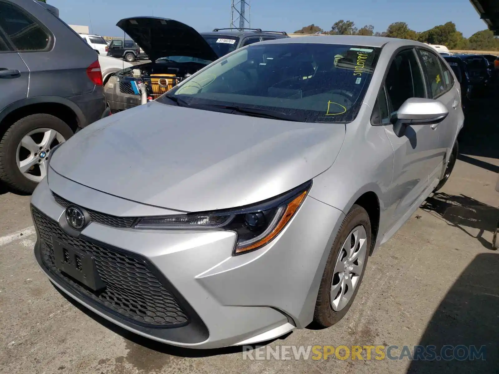 2 Photograph of a damaged car 5YFEPMAE3MP244837 TOYOTA COROLLA 2021