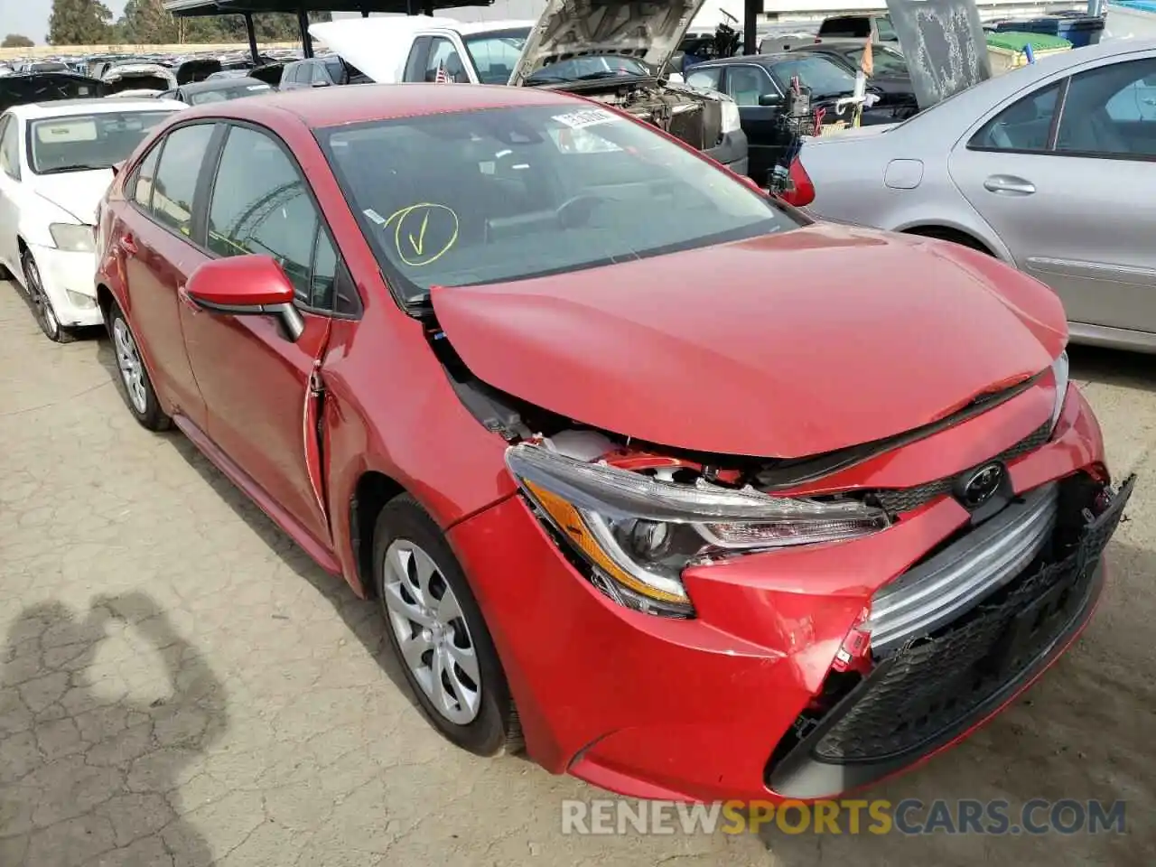 1 Photograph of a damaged car 5YFEPMAE3MP248600 TOYOTA COROLLA 2021