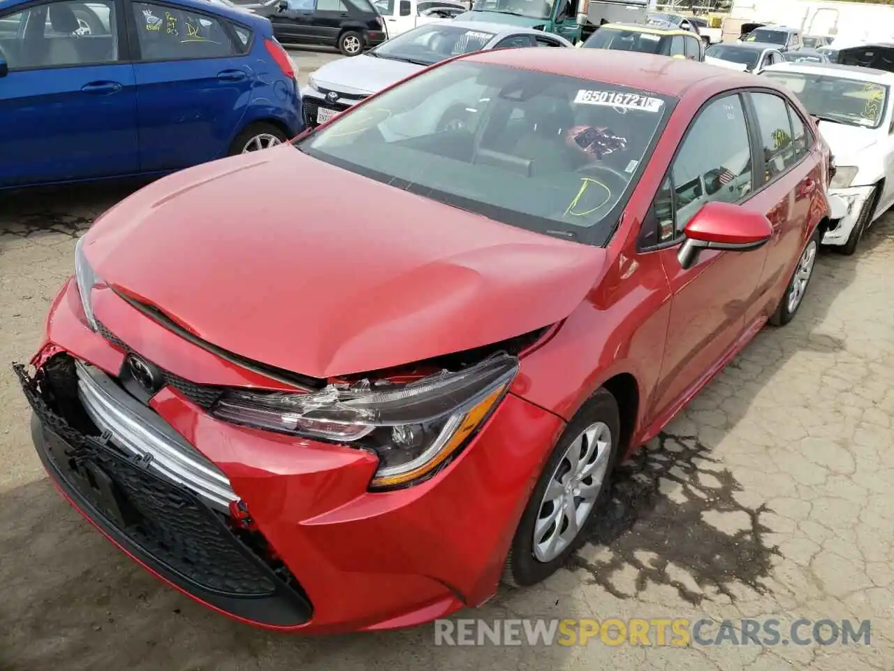 2 Photograph of a damaged car 5YFEPMAE3MP248600 TOYOTA COROLLA 2021