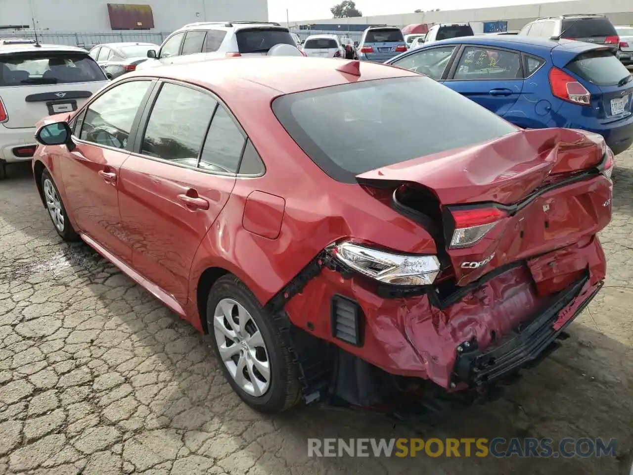 3 Photograph of a damaged car 5YFEPMAE3MP248600 TOYOTA COROLLA 2021