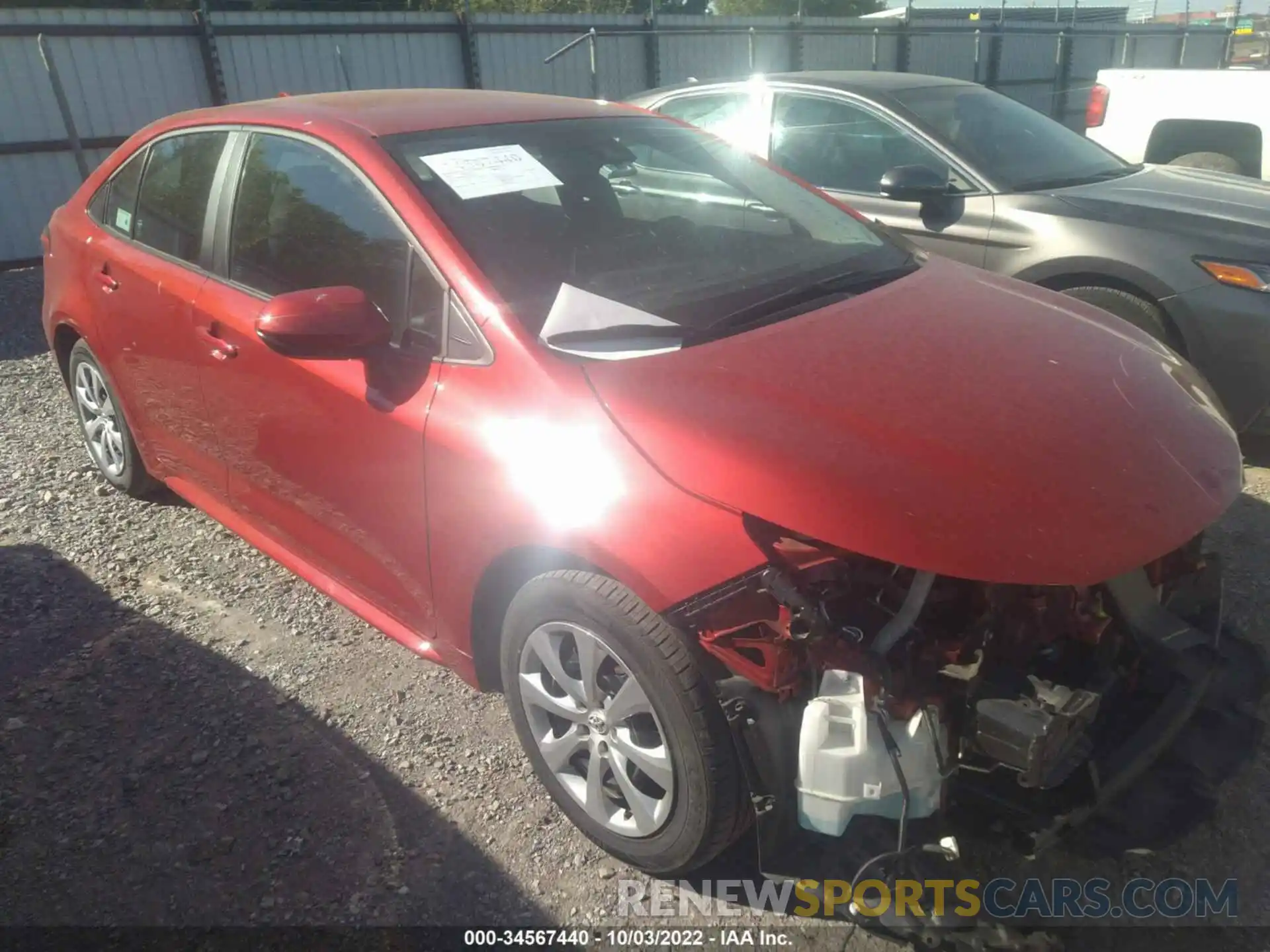 1 Photograph of a damaged car 5YFEPMAE3MP250735 TOYOTA COROLLA 2021