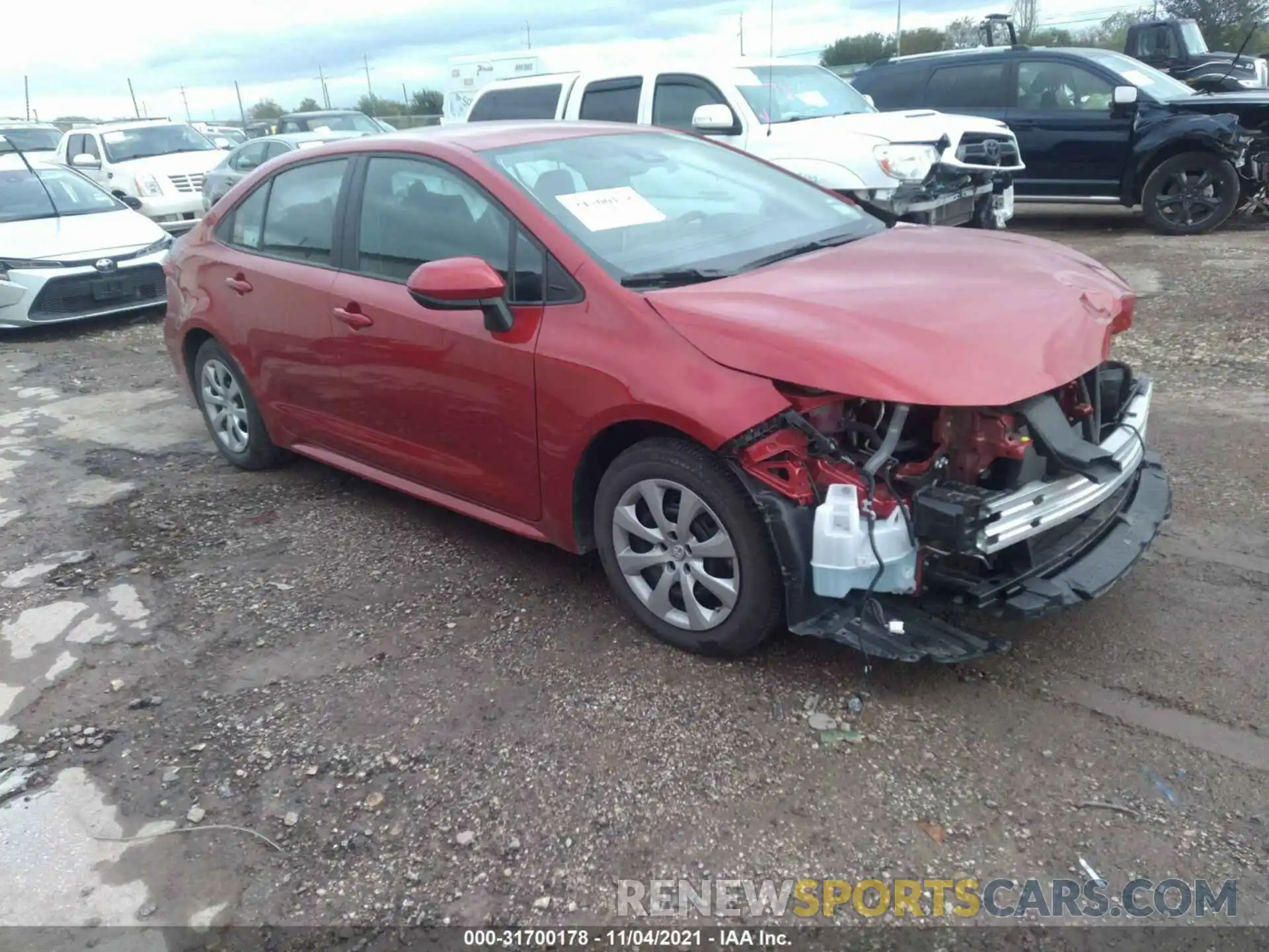 1 Photograph of a damaged car 5YFEPMAE3MP256924 TOYOTA COROLLA 2021