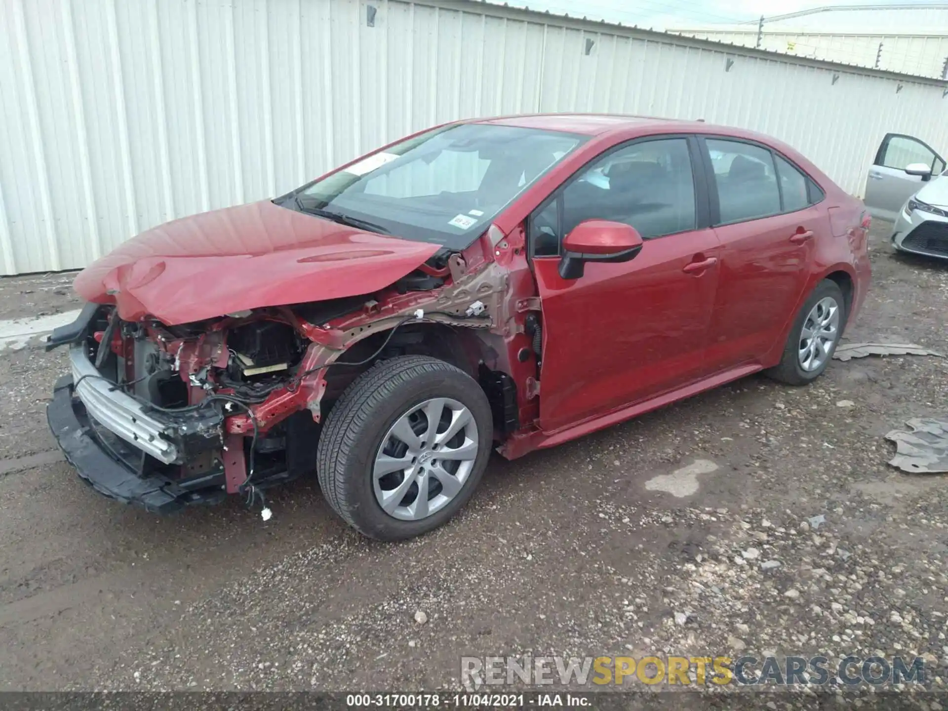 2 Photograph of a damaged car 5YFEPMAE3MP256924 TOYOTA COROLLA 2021