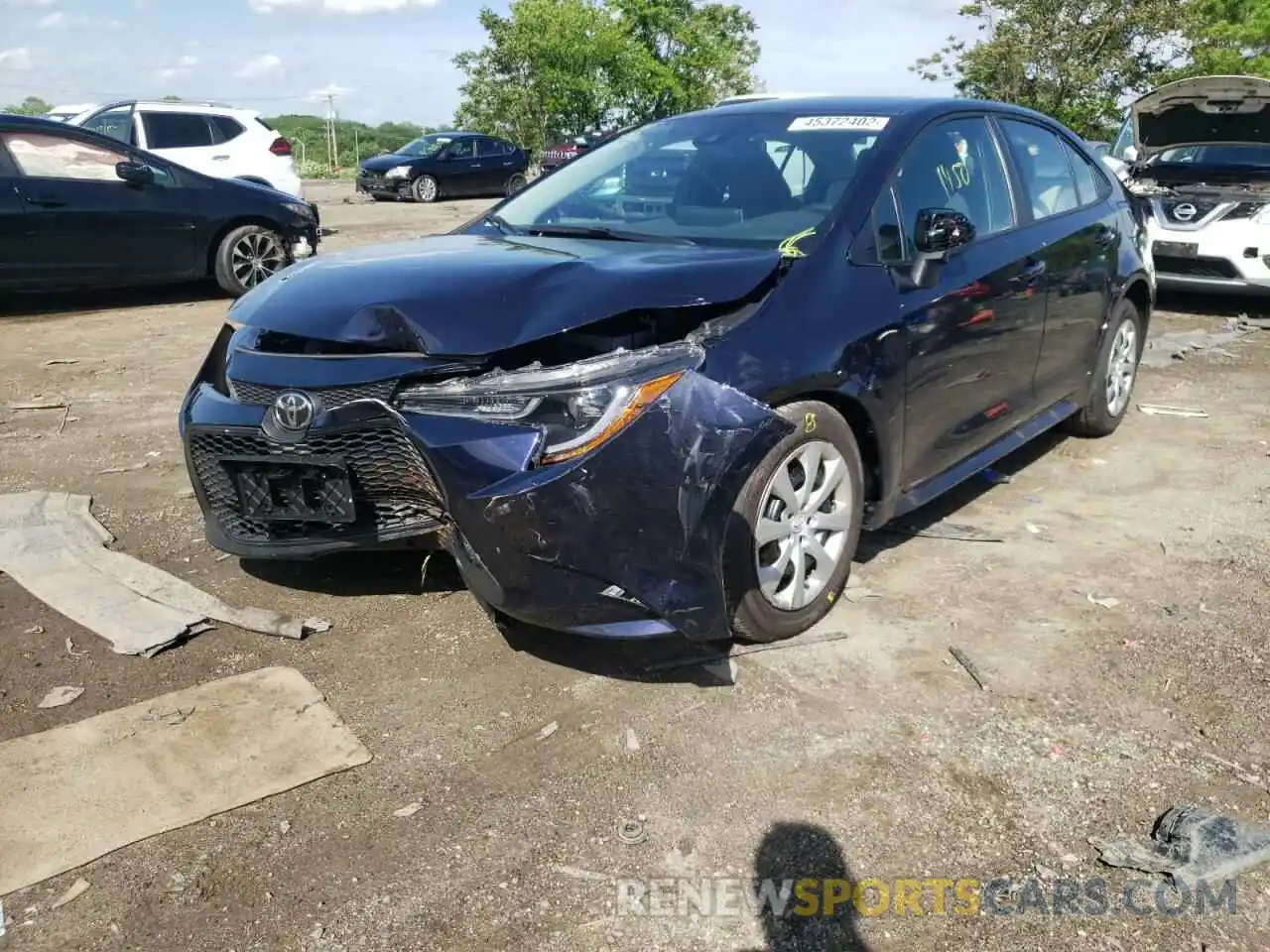 2 Photograph of a damaged car 5YFEPMAE3MP257992 TOYOTA COROLLA 2021