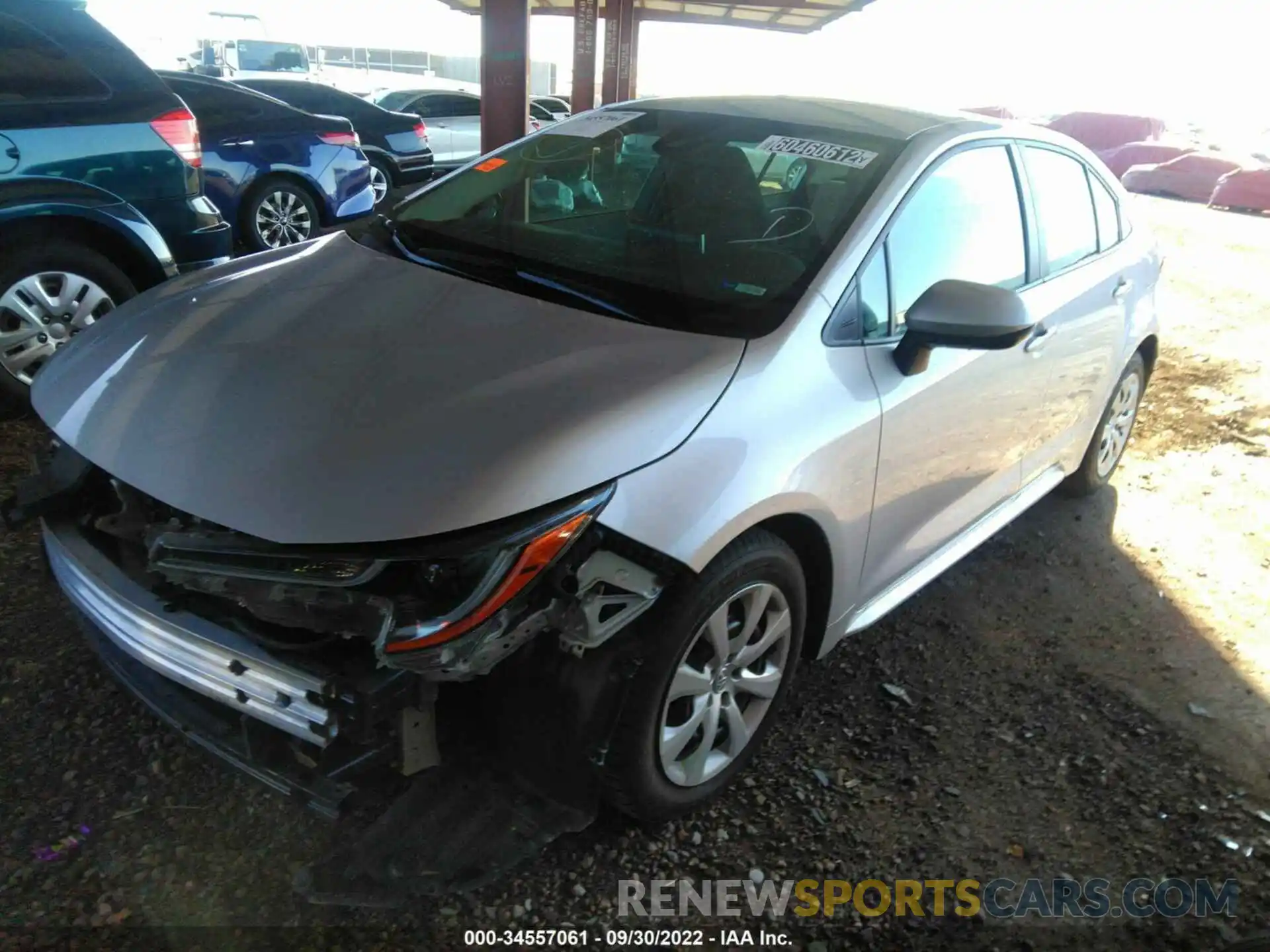 2 Photograph of a damaged car 5YFEPMAE3MP258205 TOYOTA COROLLA 2021