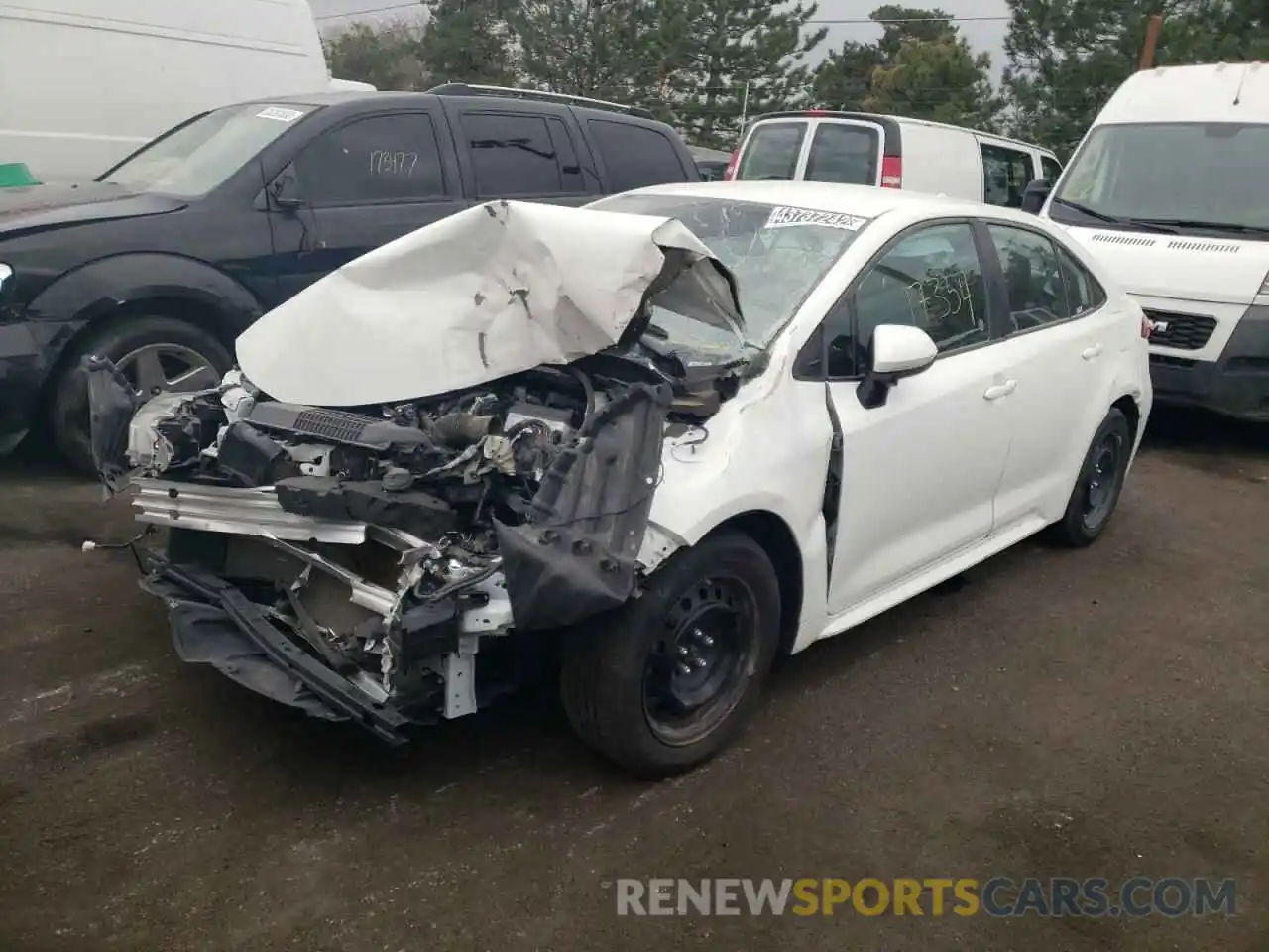 2 Photograph of a damaged car 5YFEPMAE3MP259273 TOYOTA COROLLA 2021