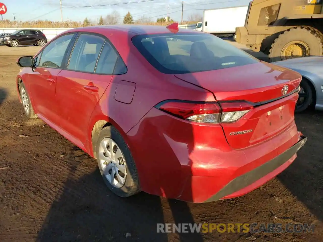 3 Photograph of a damaged car 5YFEPMAE3MP261377 TOYOTA COROLLA 2021