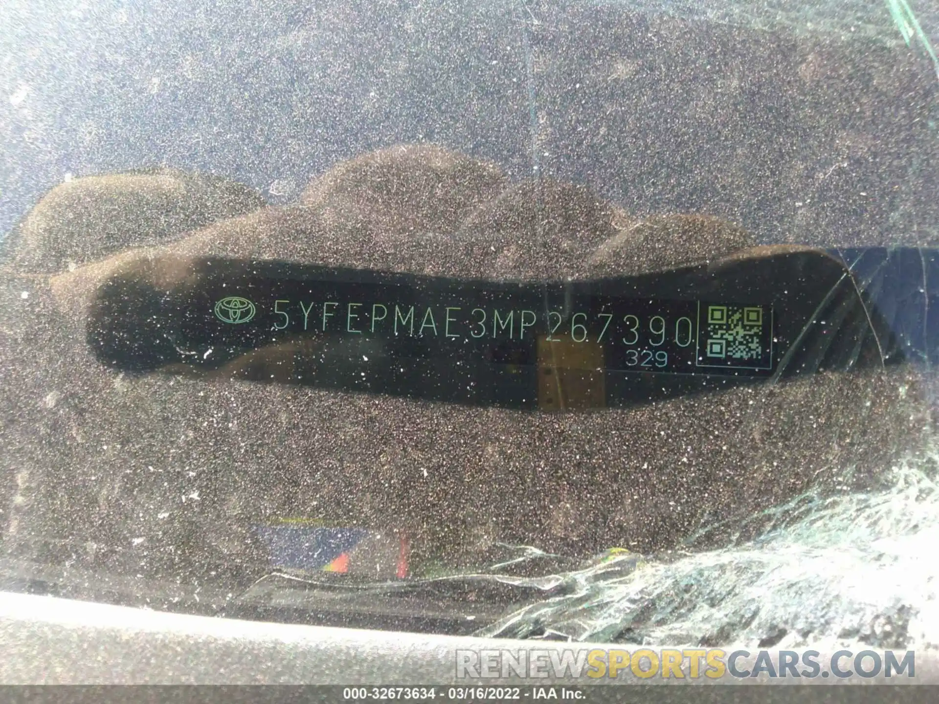 9 Photograph of a damaged car 5YFEPMAE3MP267390 TOYOTA COROLLA 2021