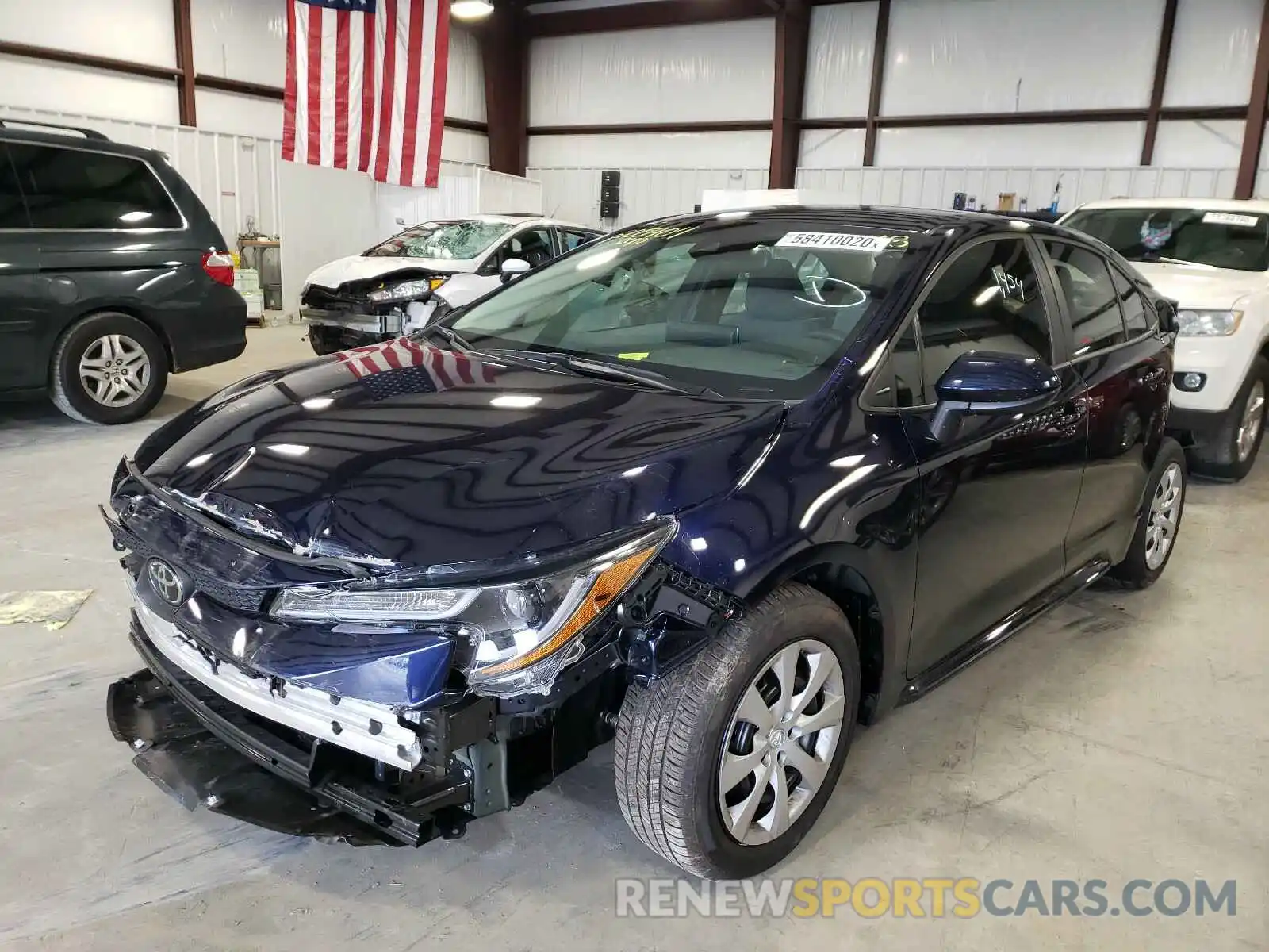 2 Photograph of a damaged car 5YFEPMAE4MP147839 TOYOTA COROLLA 2021